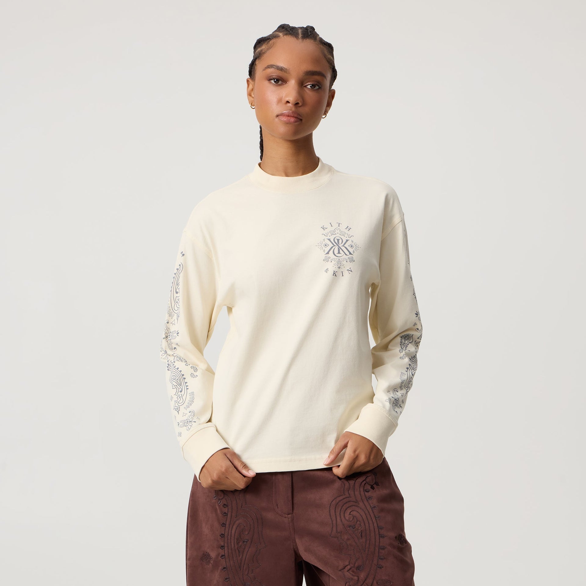 Kith Women Oversized Sonoma Western Kith & Kin Long Sleeve - Sandrift