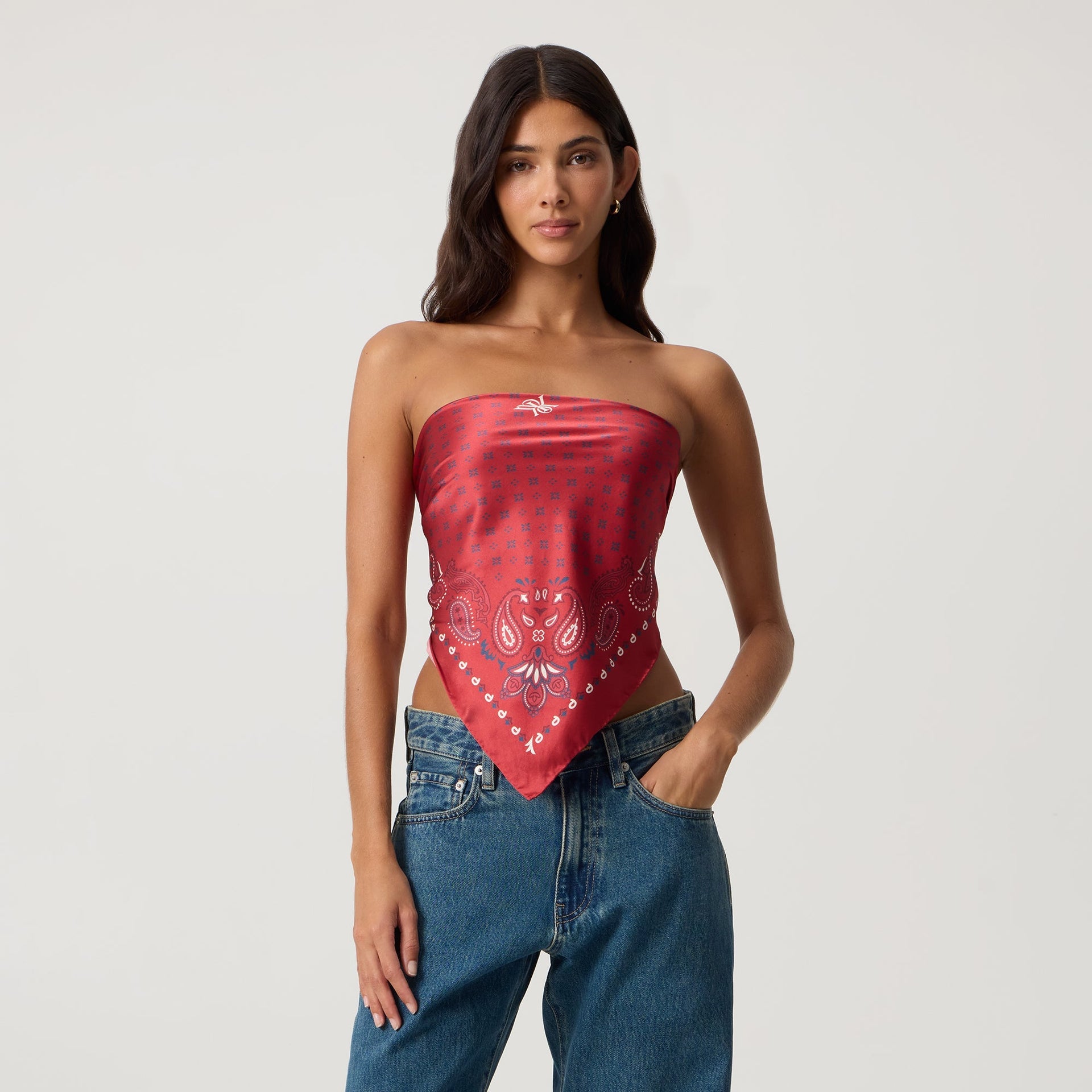 Kith Women Printed Paisley Silk Bandana - Allure