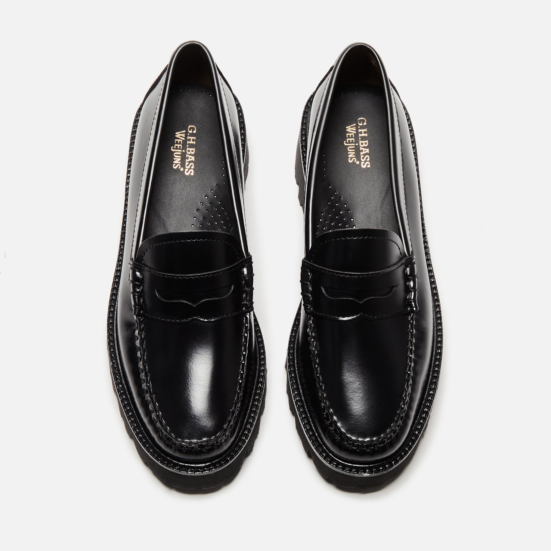 (RTV#711617) G.H. Bass WMNS Whitney Super Lug Weejun - Black