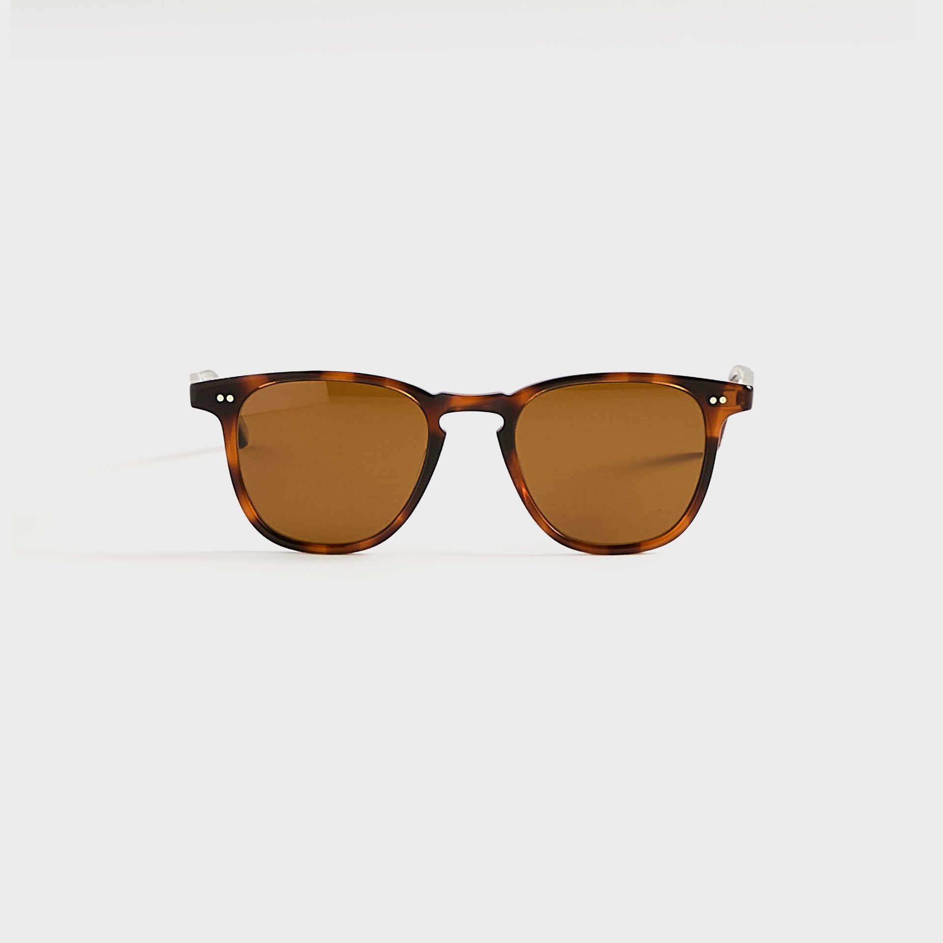 Garrett Leight Brooks Sunglasses - Spotted Brown Shell / Semi Flat Pure Coffee Polar