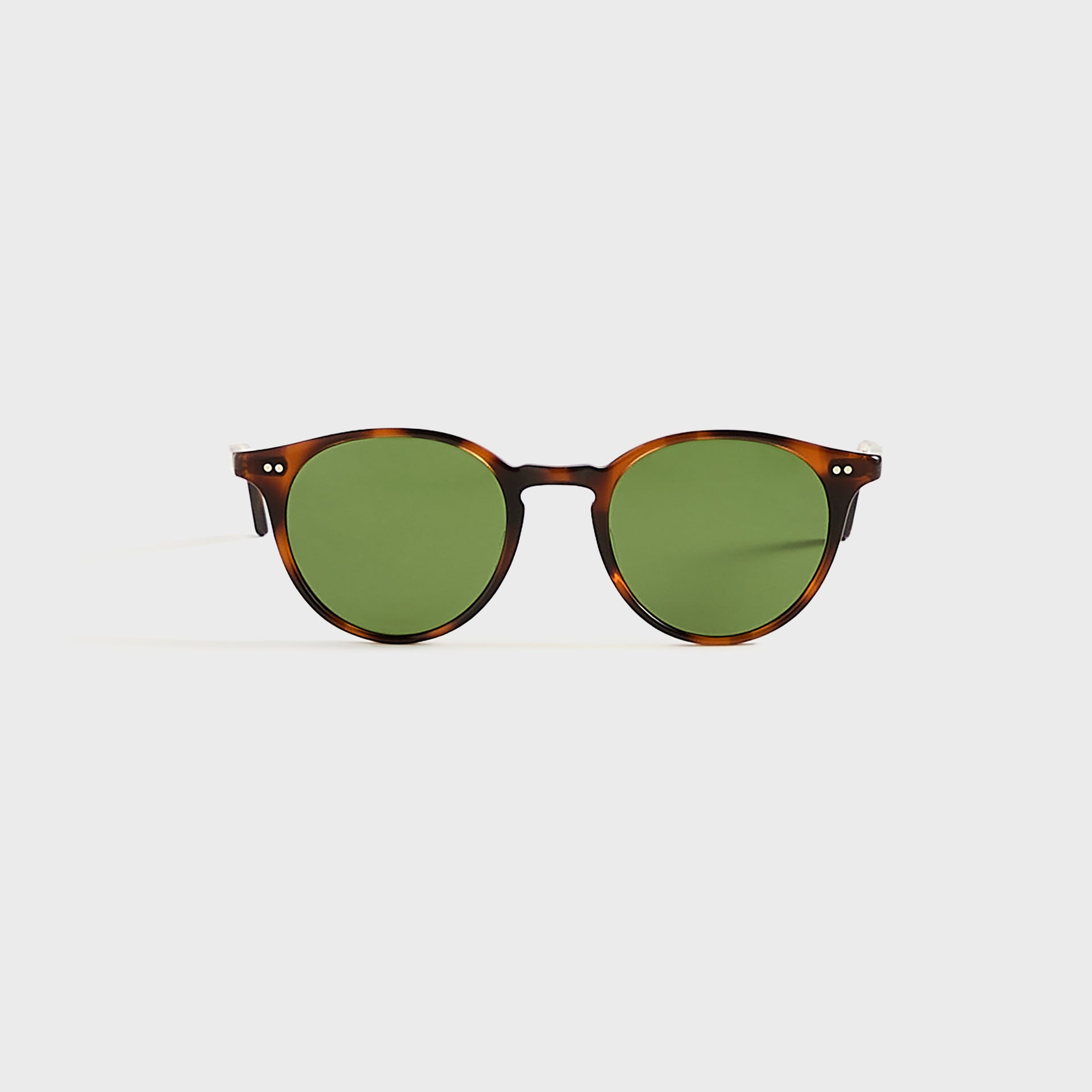 Garrett Leight Clune Sunglasses - Spotted Brown Shell / Semi Flat Pure Green