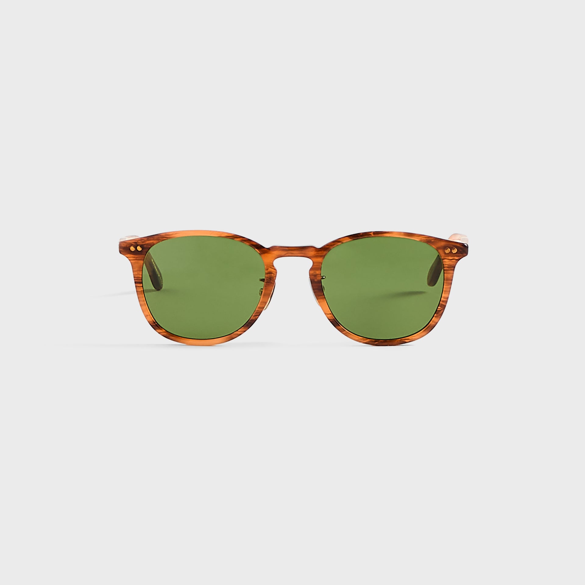 Garrett Leight Kinney J Sunglasses - Sunrise Tortoise / Pure Green