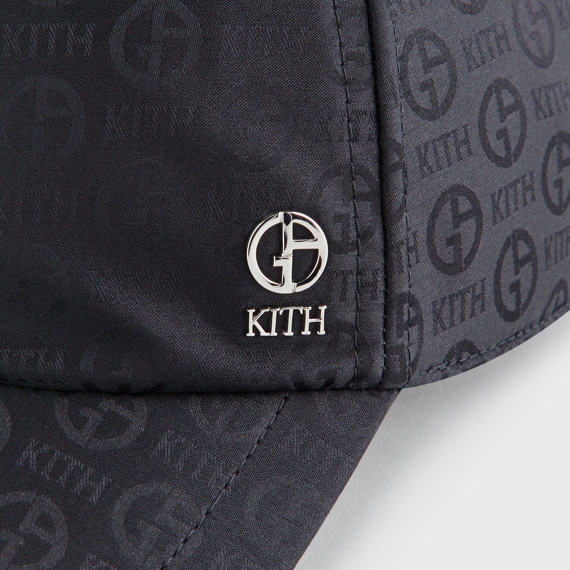 Giorgio Armani & Kith Midweight Jacquard Silk Classic Cap - Black