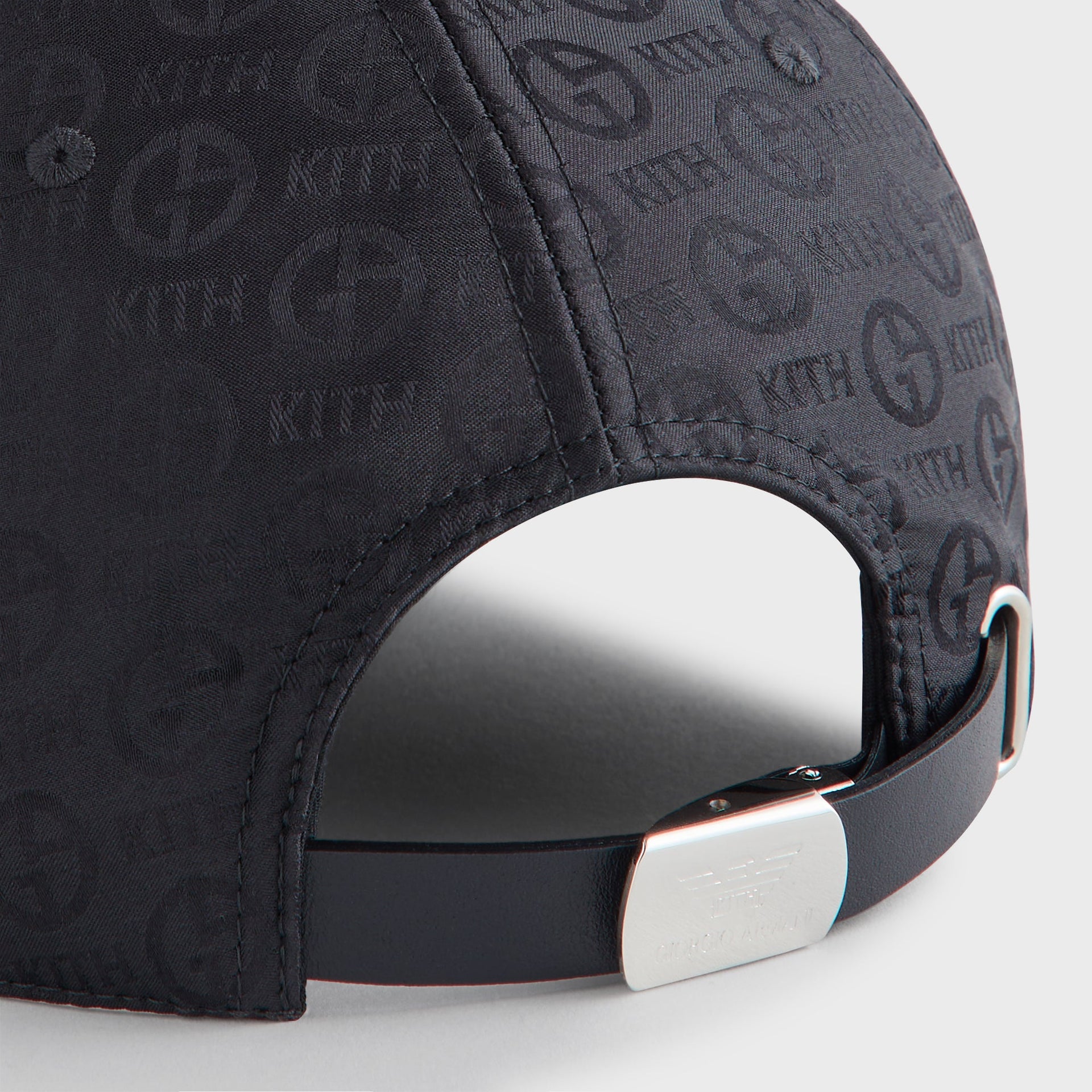 Giorgio Armani & Kith Midweight Jacquard Silk Classic Cap - Black