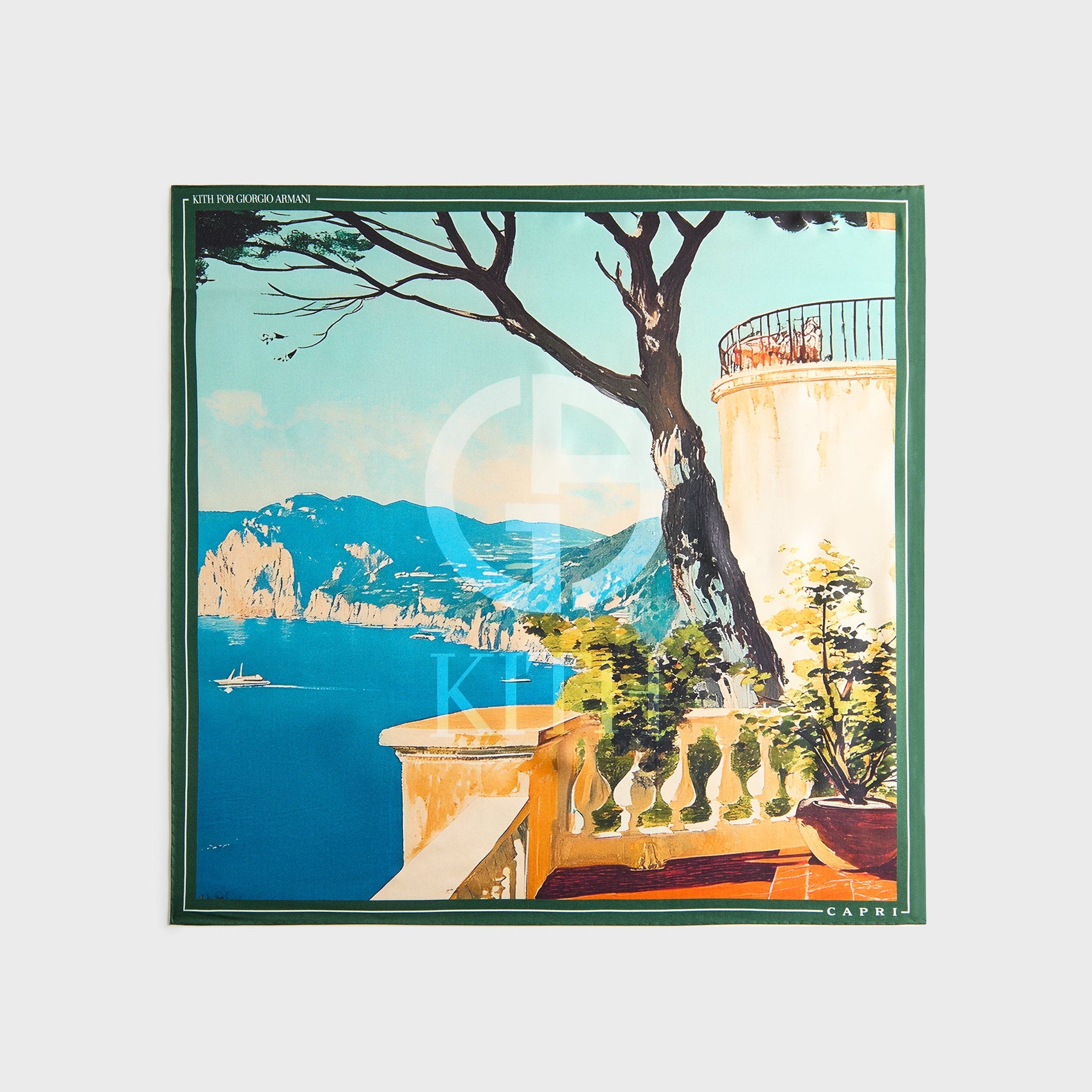 Giorgio Armani & Kith Capri Printed Silk Bandana - Multi