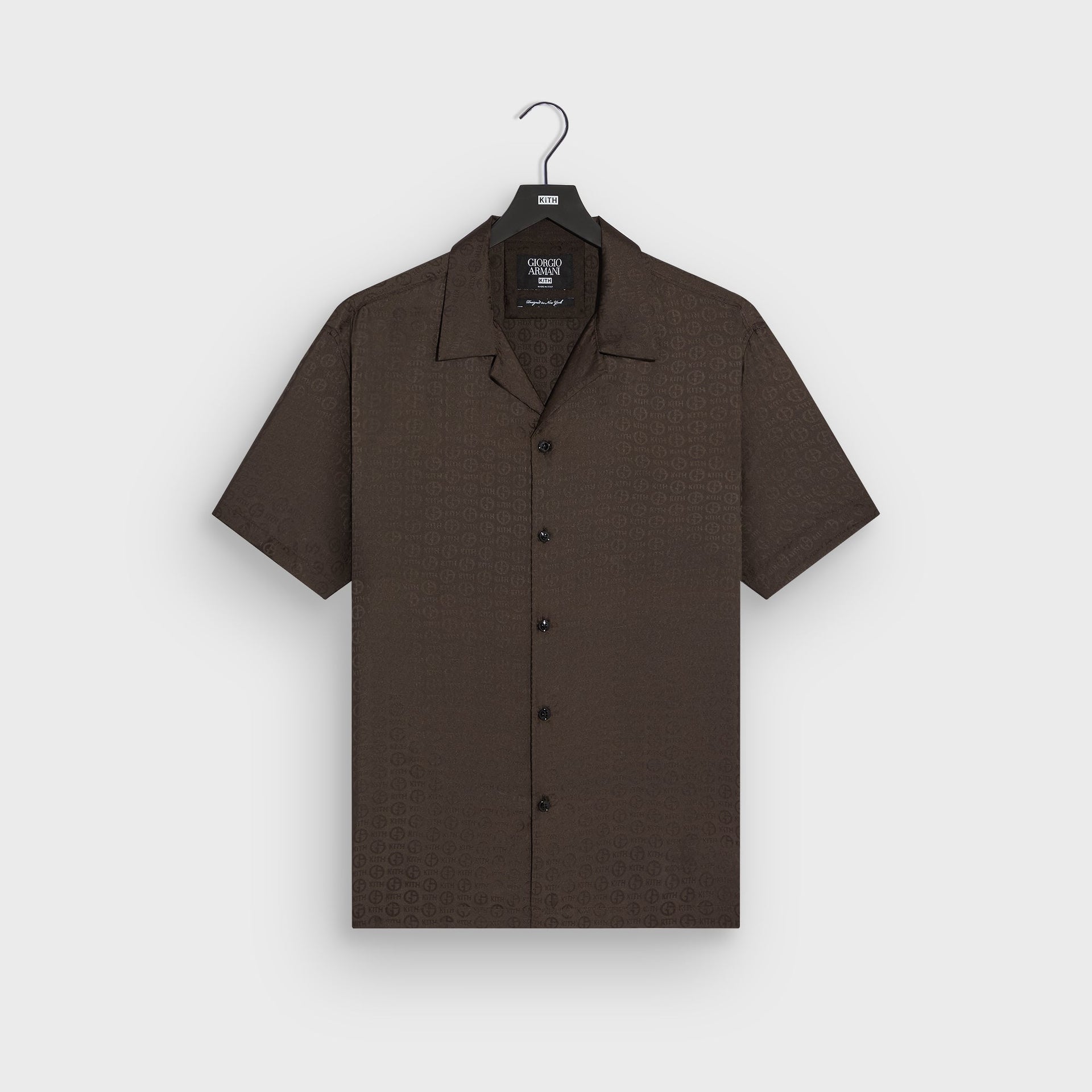 Giorgio Armani & Kith Monogram Short Sleeve Thompson Camp Collar Shirt - Kindling