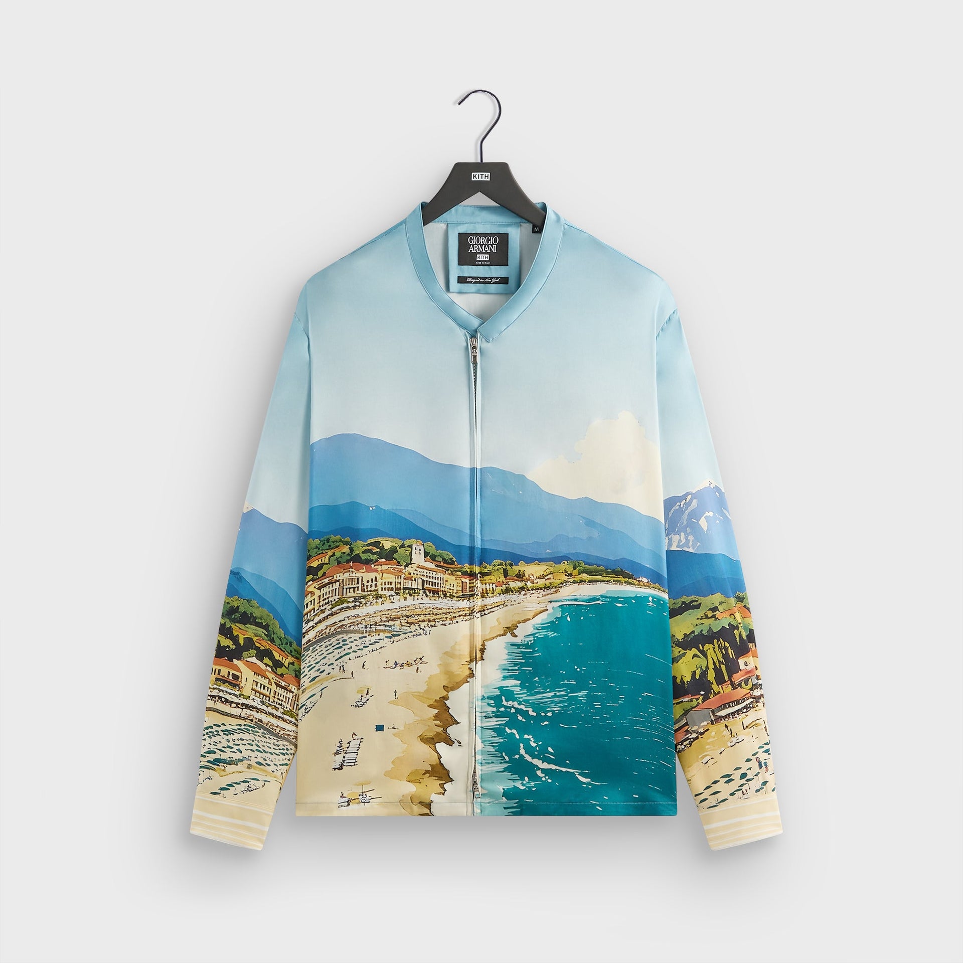 Giorgio Armani & Kith Forte dei Marmi Long Sleeve Zip-Up Shirt - Multi