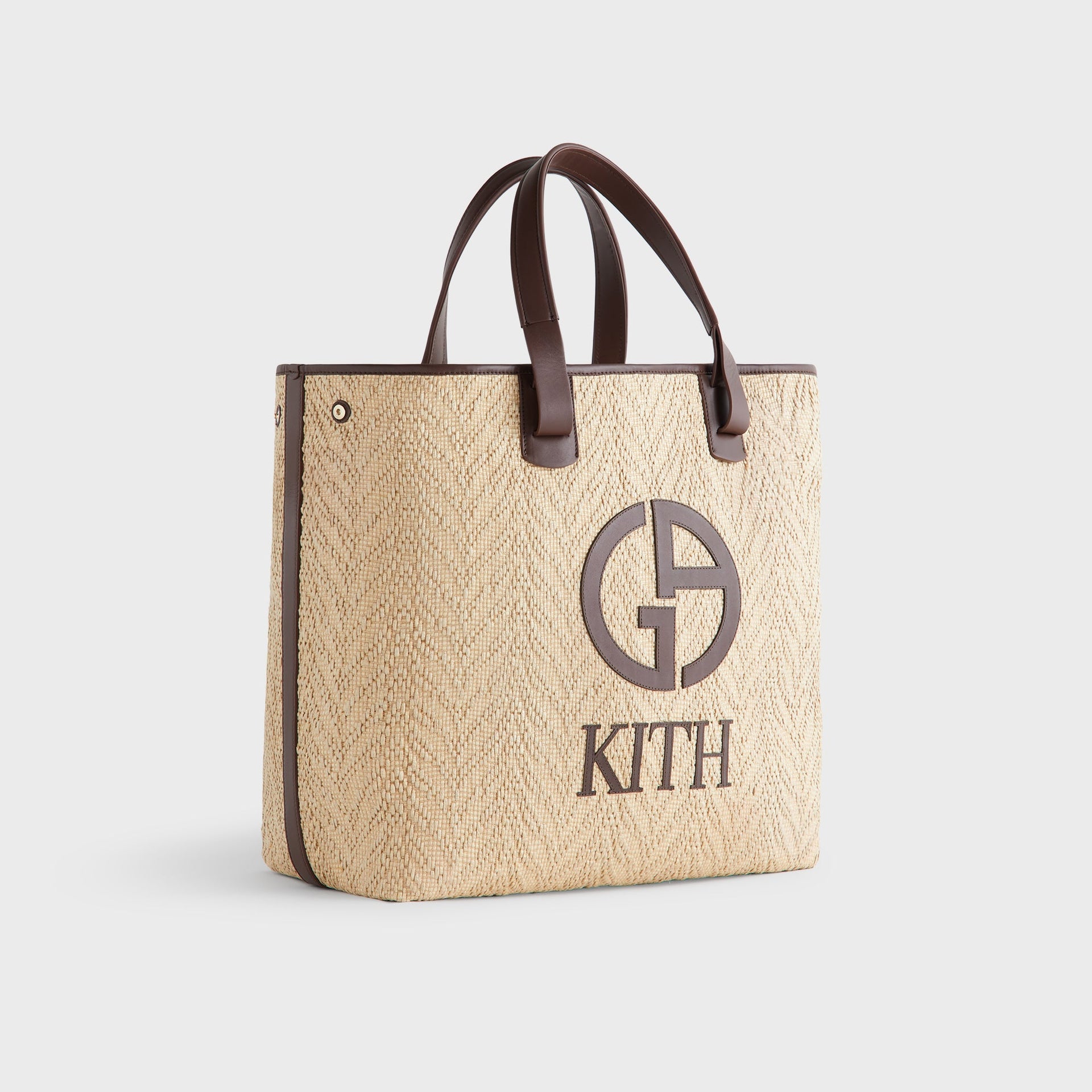 Giorgio Armani & Kith Raffia Tote - Natural Raffia