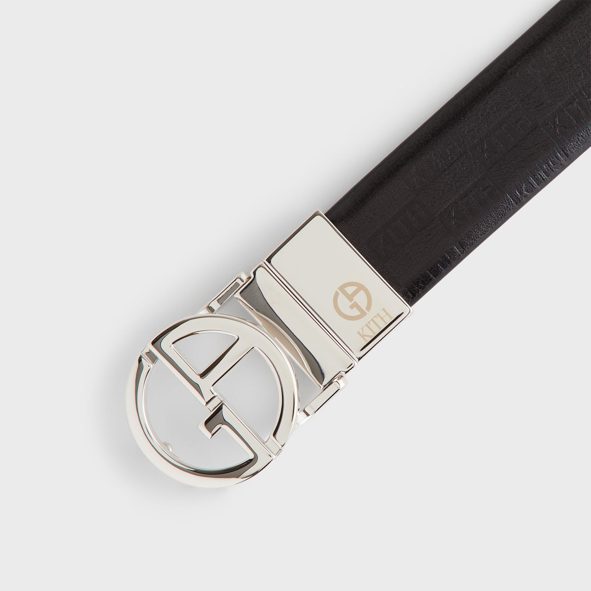 Giorgio Armani & Kith Reversible Leather Belt - Black