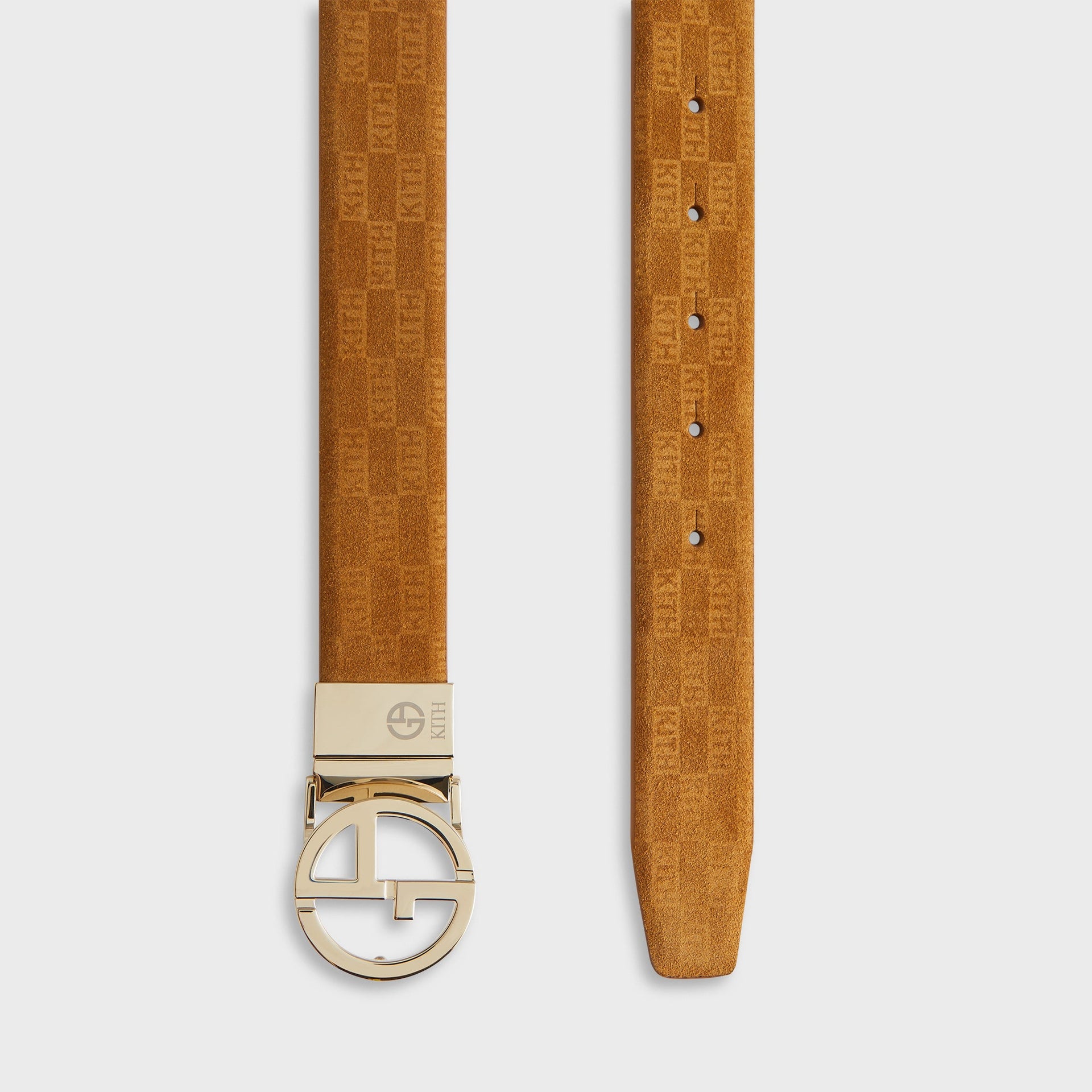 Giorgio Armani & Kith Reversible Suede Belt - Tan