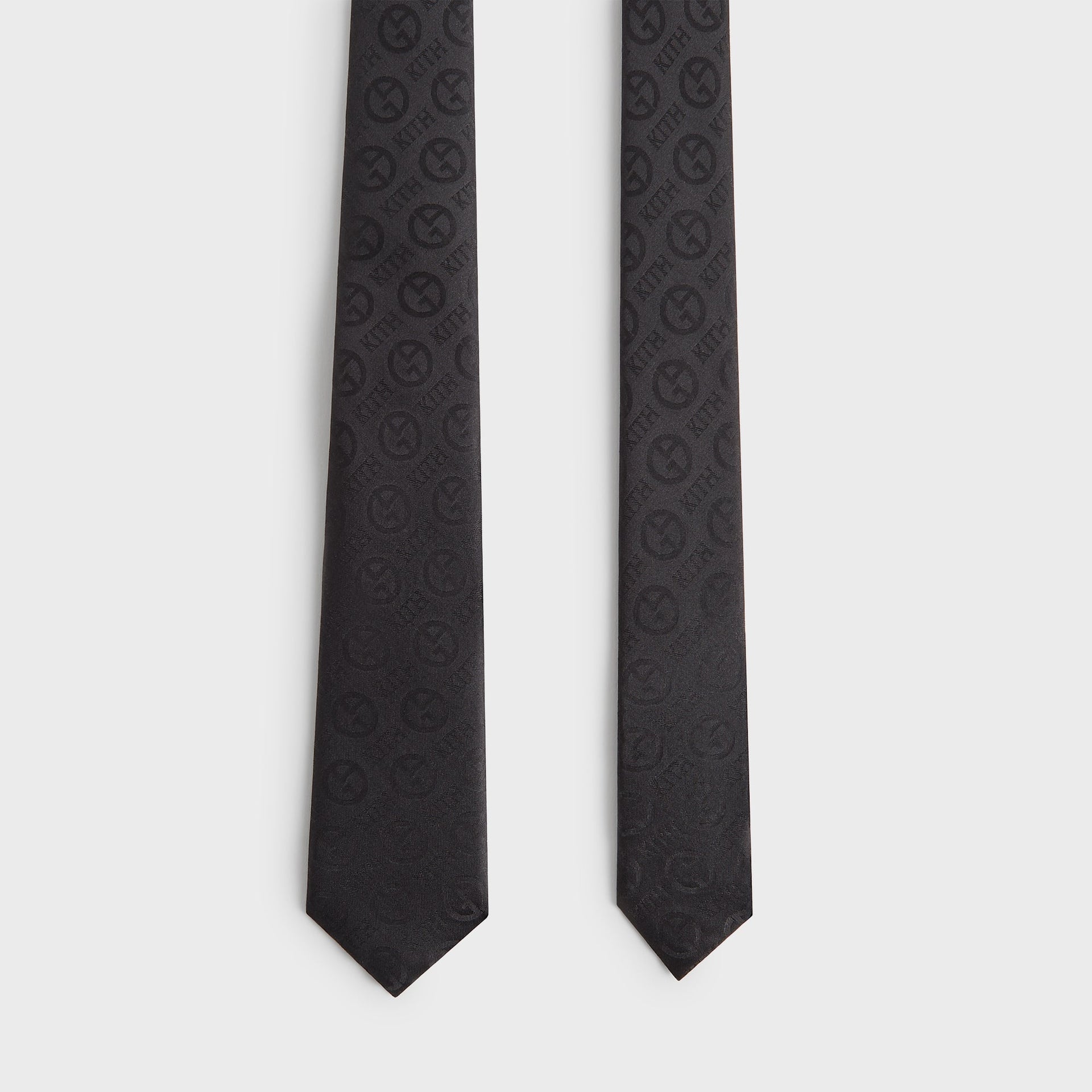 Giorgio Armani & Kith Monogram Jacquard Tie - Black