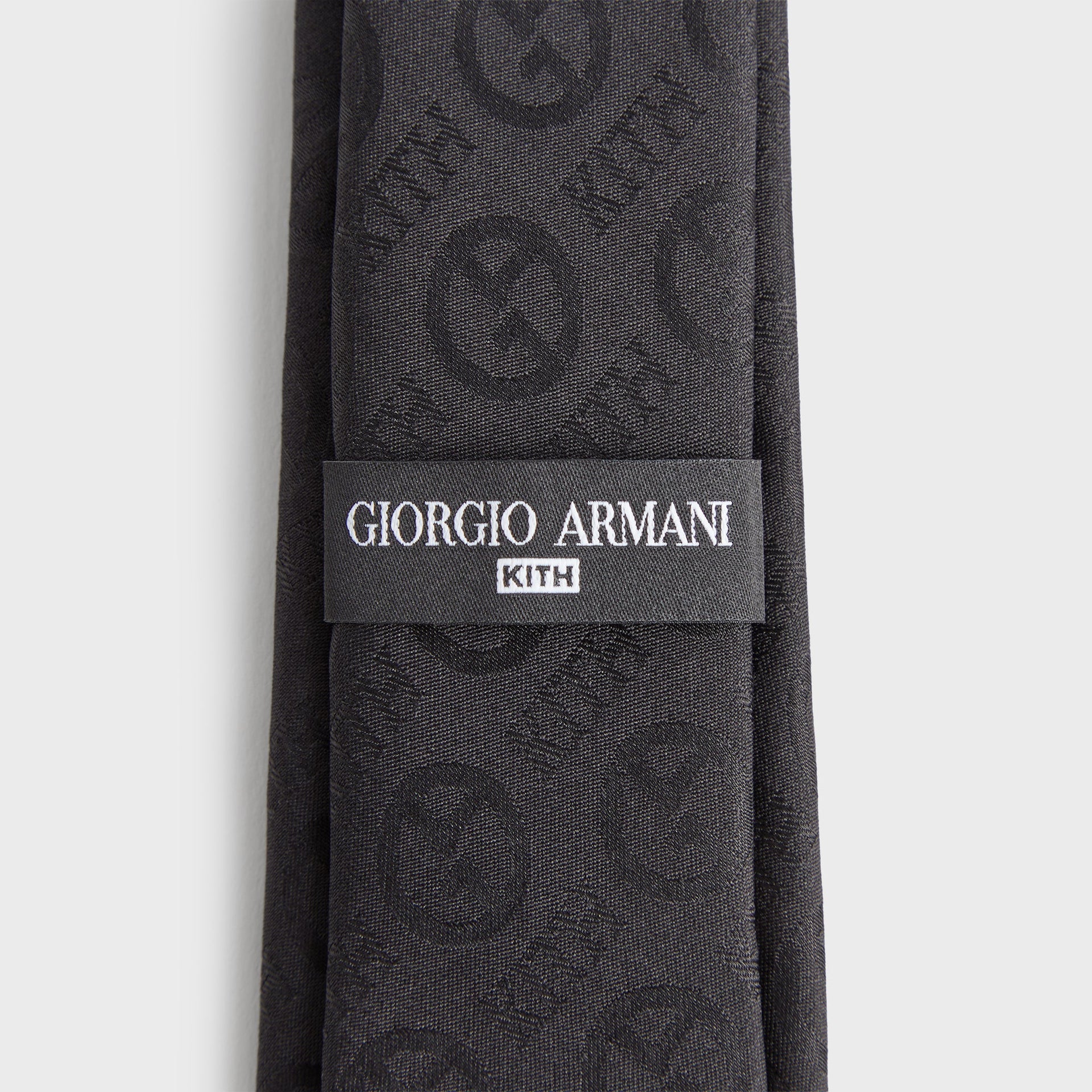 Giorgio Armani & Kith Monogram Jacquard Tie - Black