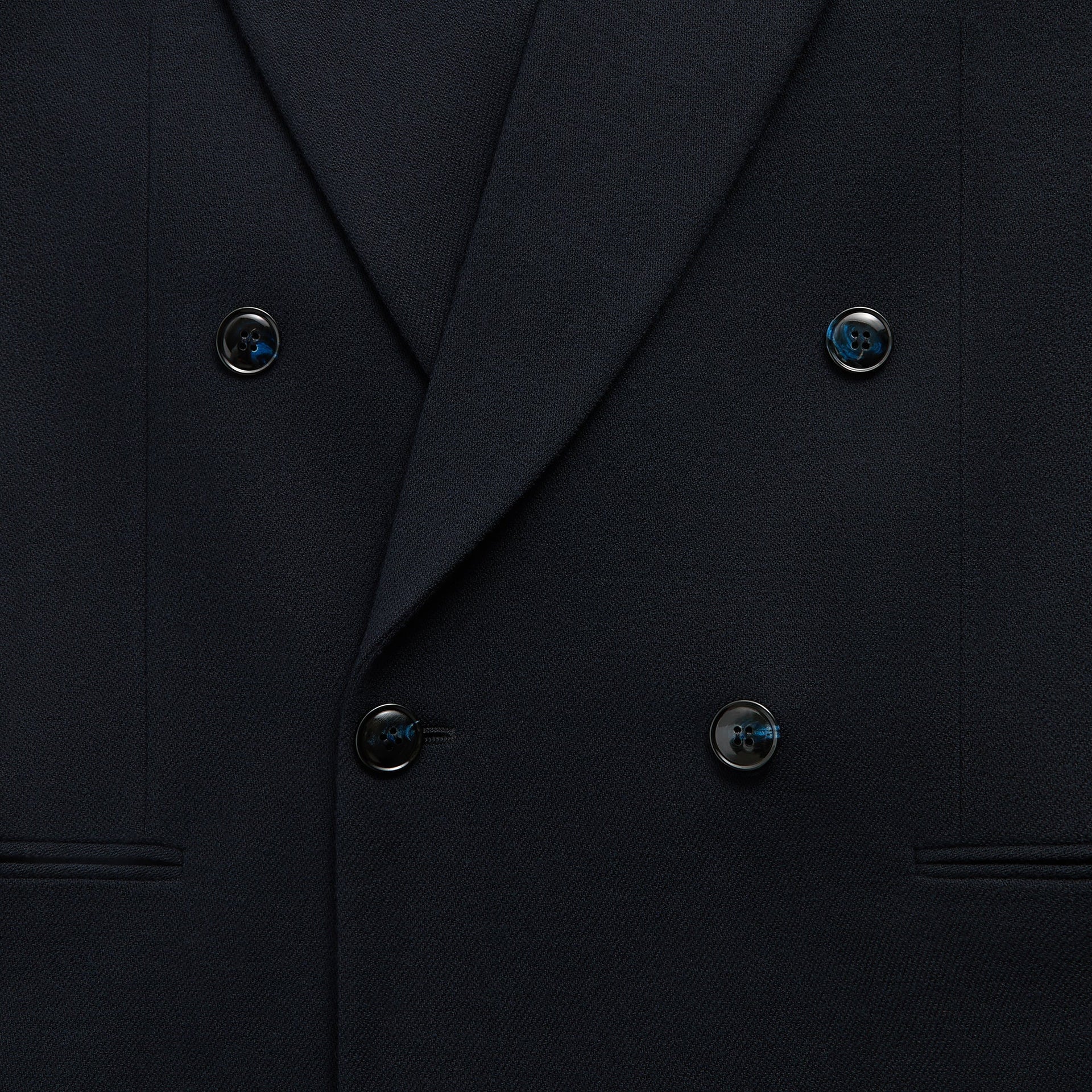 Giorgio Armani & Kith &Kin The Traveler Virgin Wool Double-Breasted Jacket - Ink