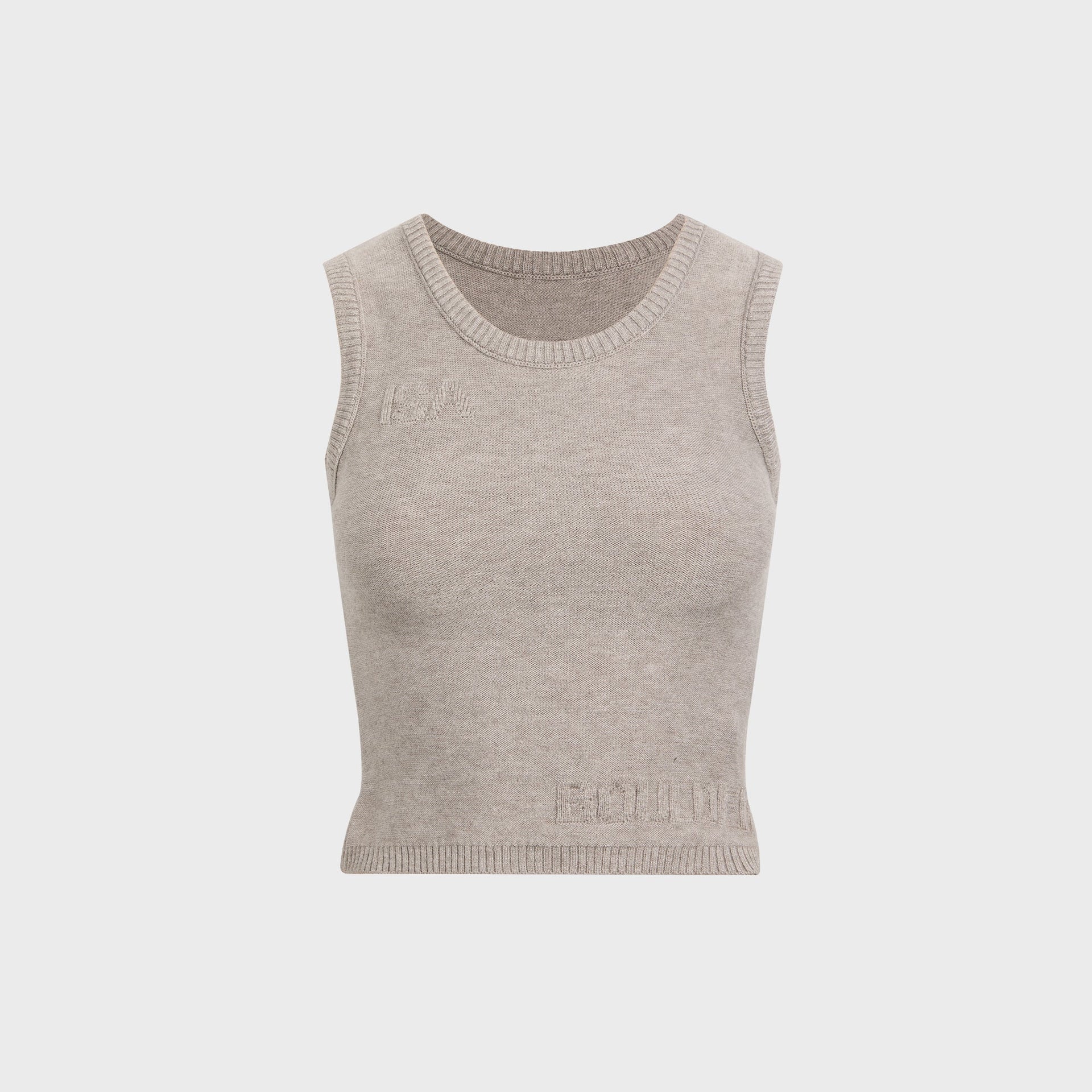 Isa Boulder Inverse Crop Top - Light Grey