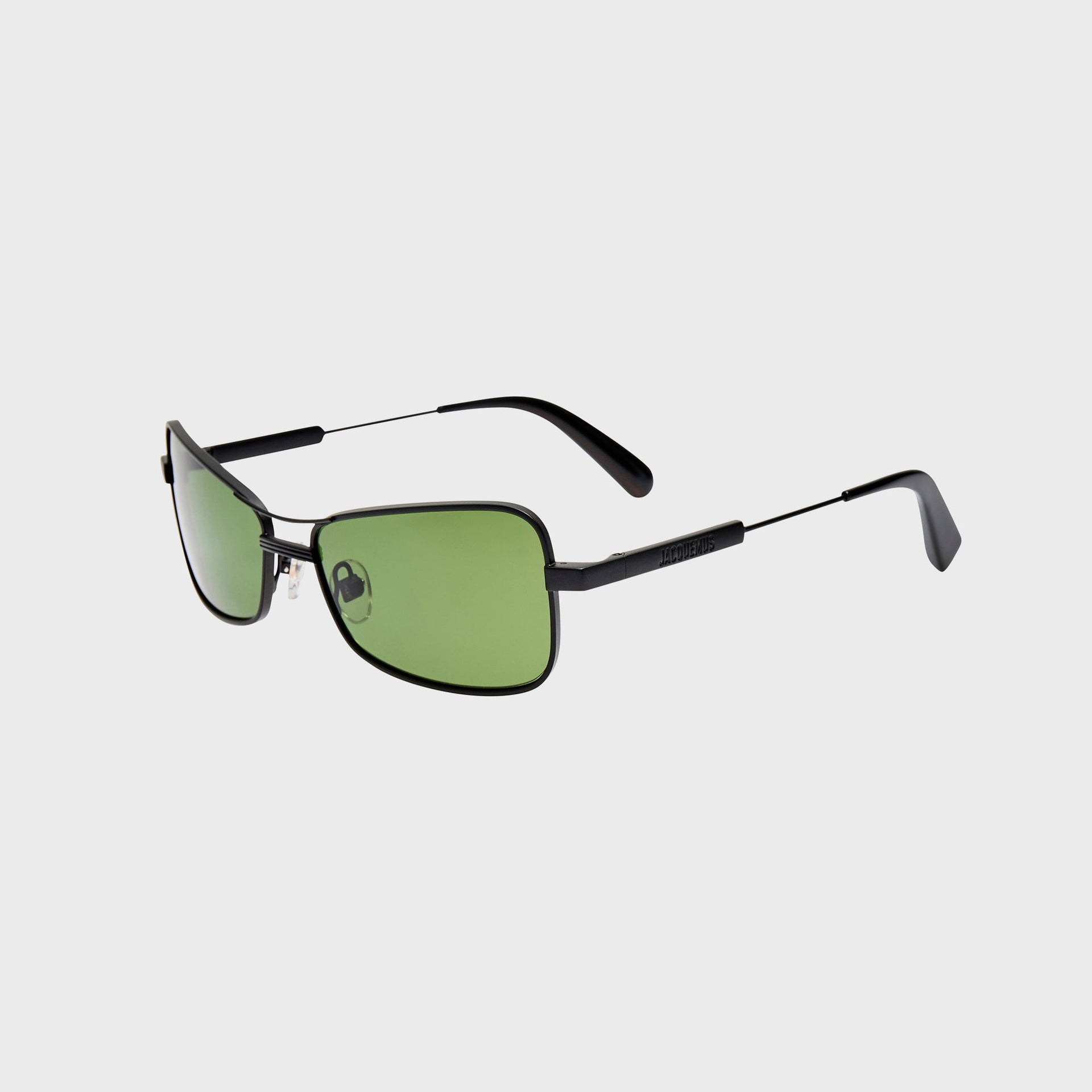 Jacquemus Statzione Sunglasses - Black / Green