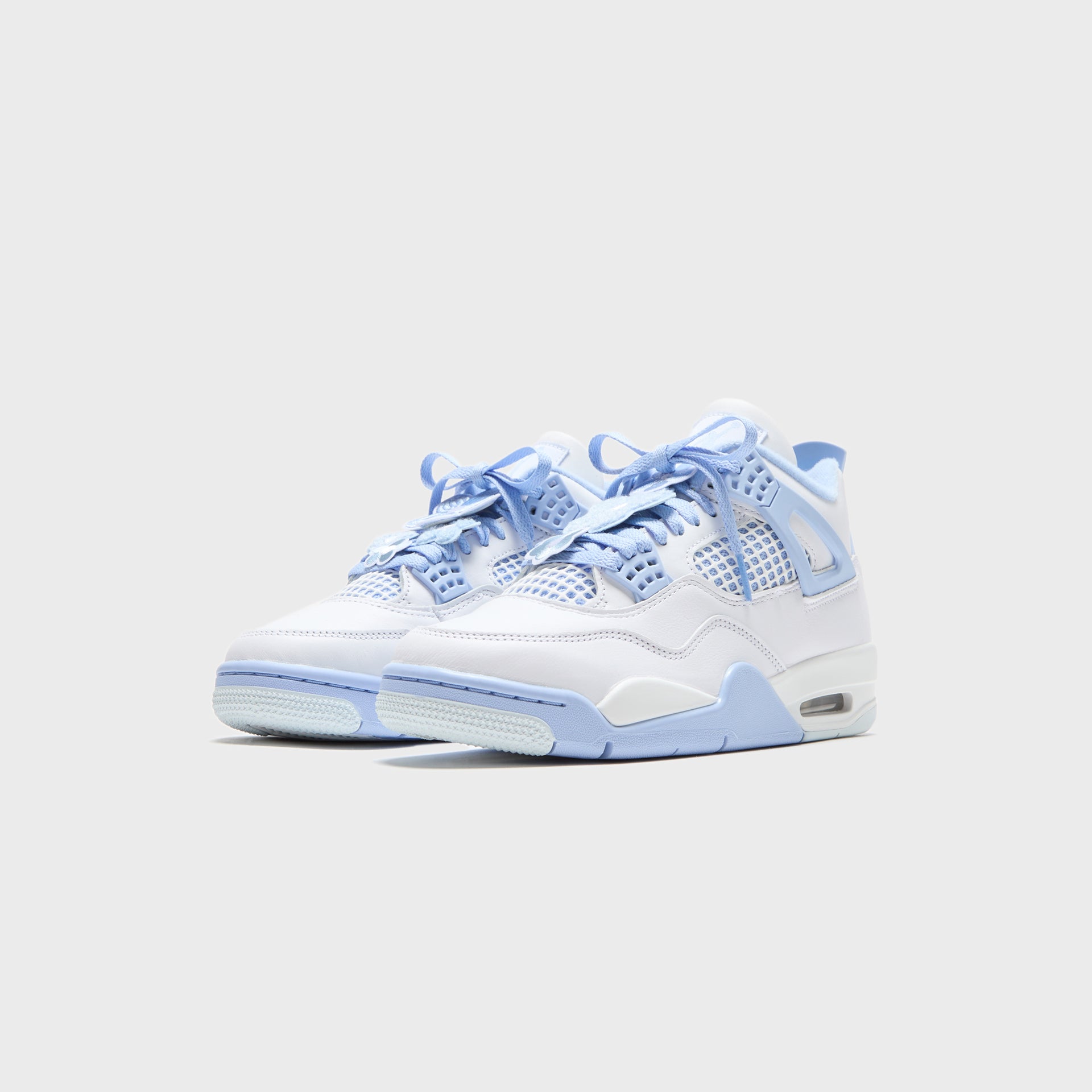 Jordan WMNS Air Jordan 4 Retro - White / Aluminum / Blue Tint / Oil Green