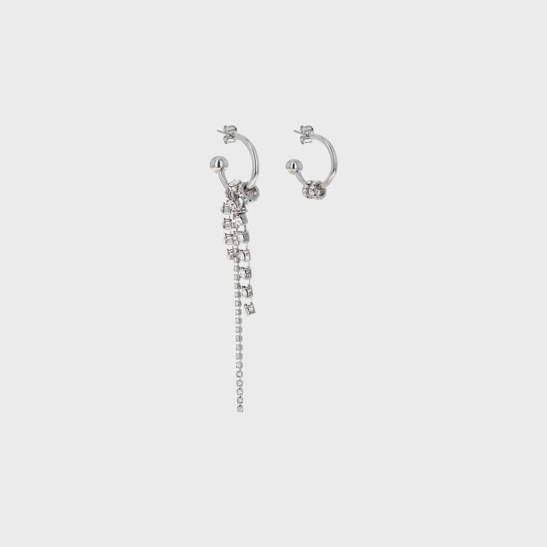 Justine Clenquet Grace Earring in Palladium