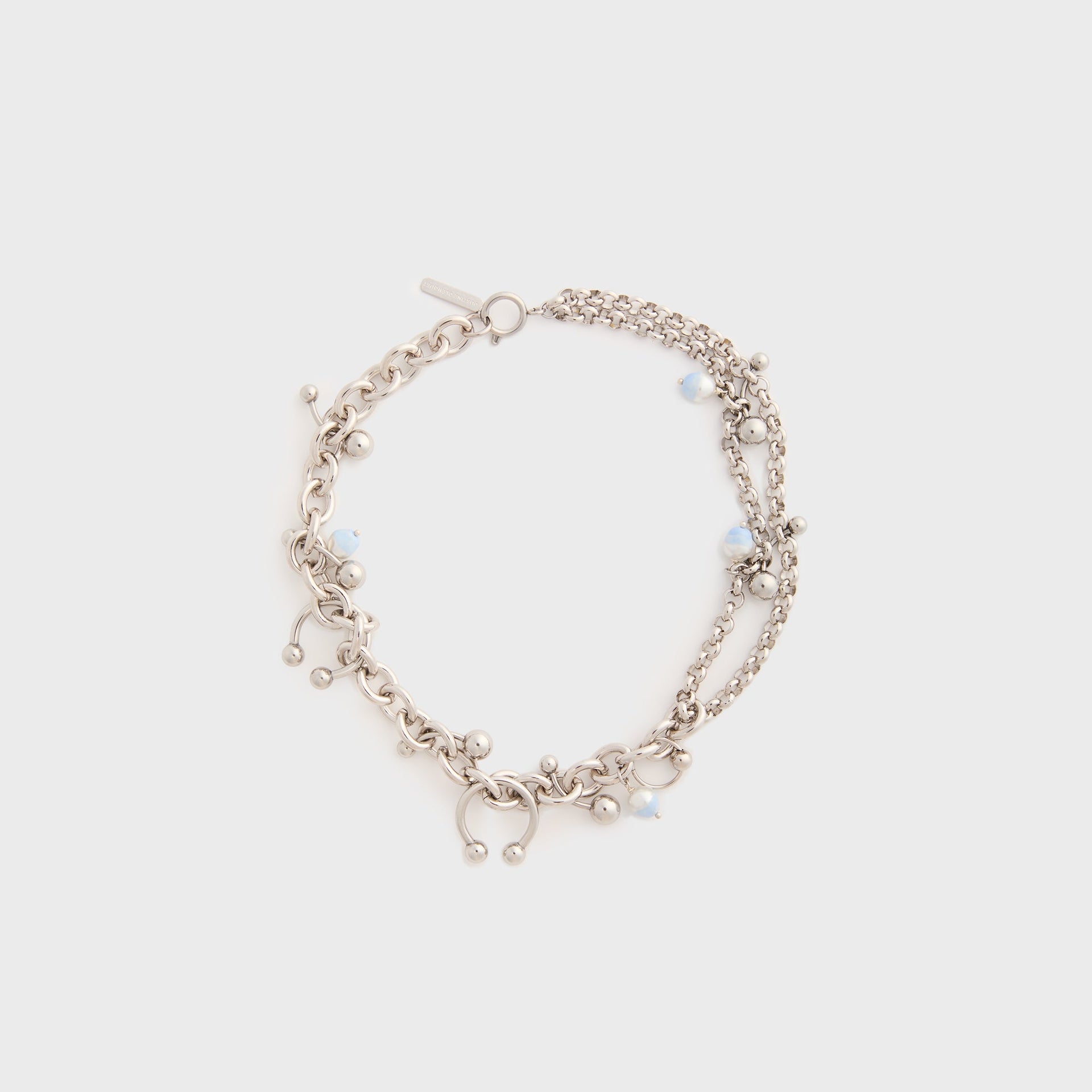 Justine Clenquet Holly Summer Necklace in Pearl Blue