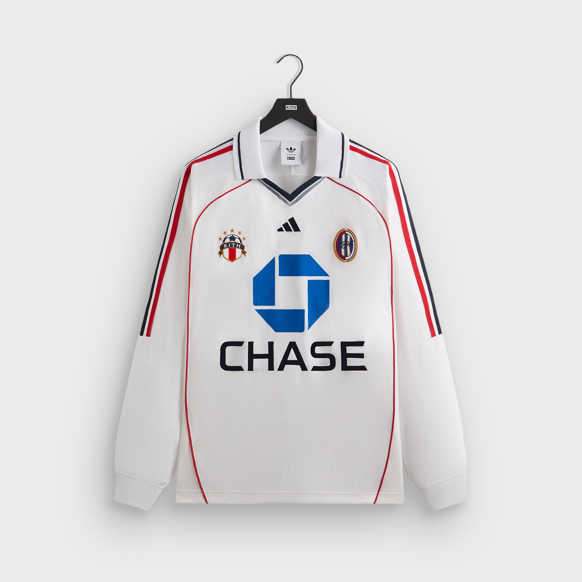 Kith for adidas Football Chase Long Sleeve Jersey in White