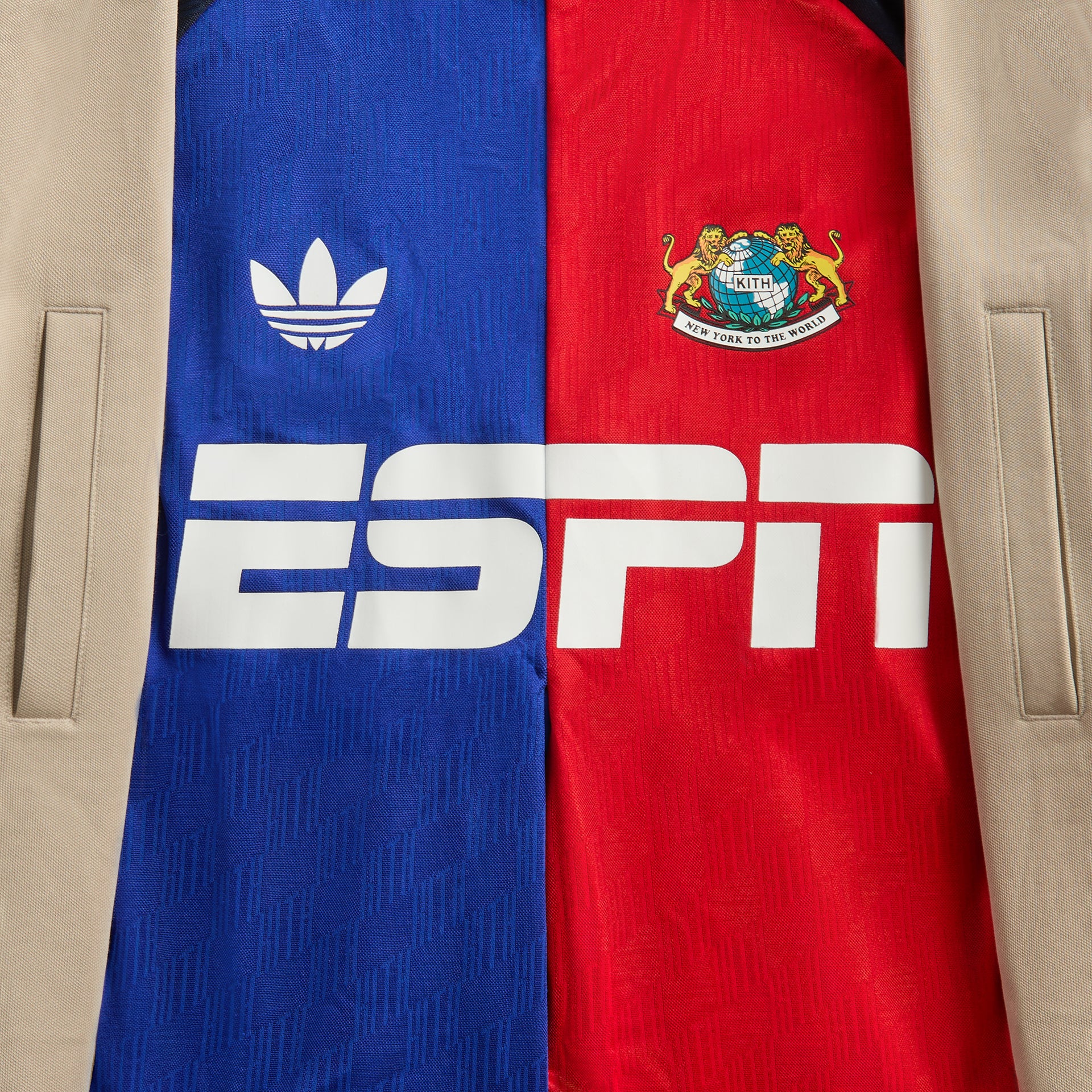 Kith for adidas Football Hybrid Trench Coat in Beige