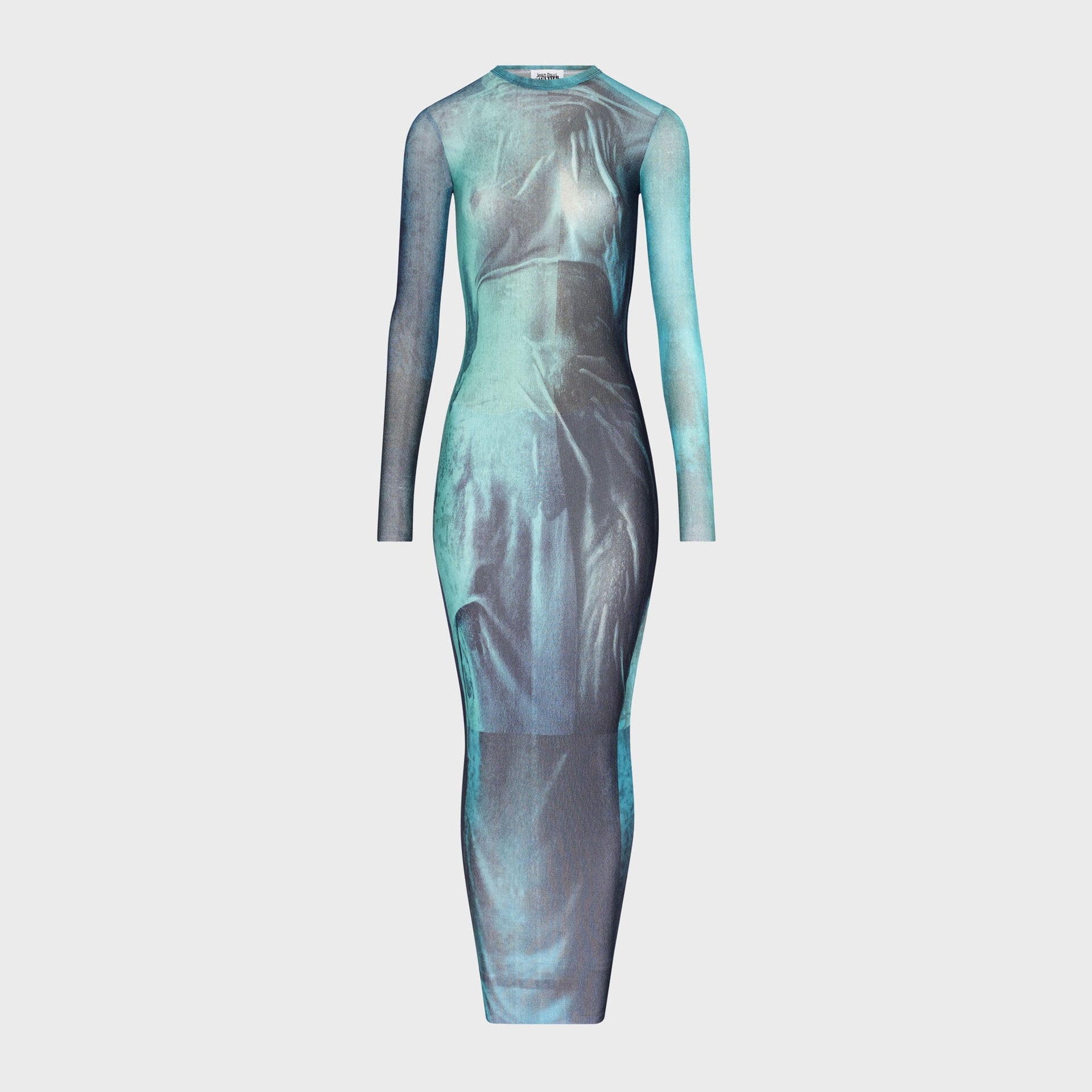Jean Paul Gaultier Mesh Long Dress - Printed Water