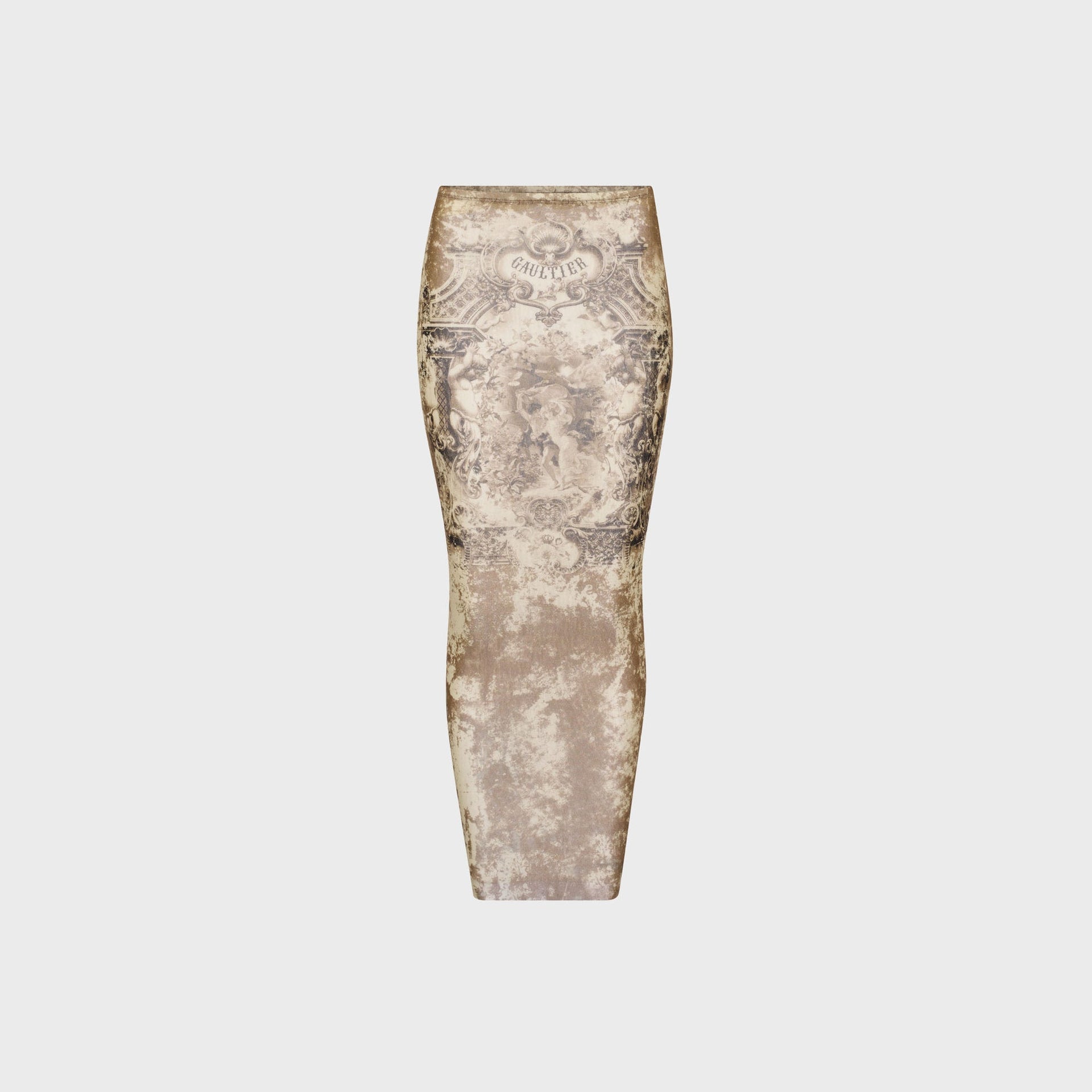 Jean Paul Gaultier Mesh Long Skirt - Printed Médaillon