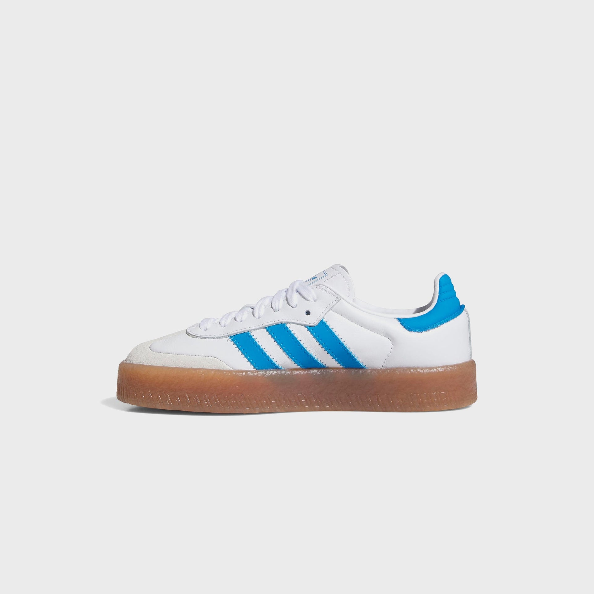 adidas Junior Sambae - White / Bright Blue / Gold Metallic