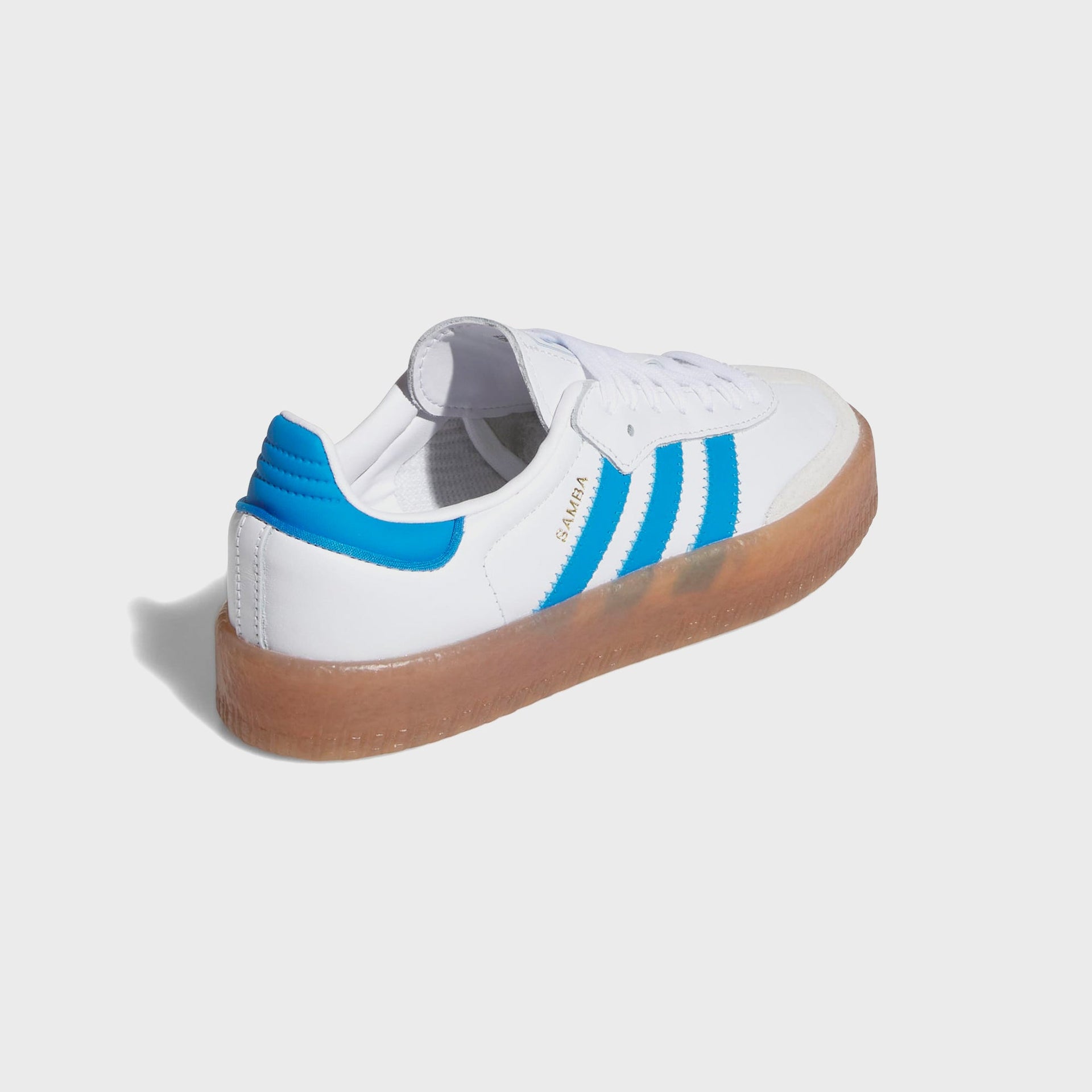 adidas Junior Sambae - White / Bright Blue / Gold Metallic