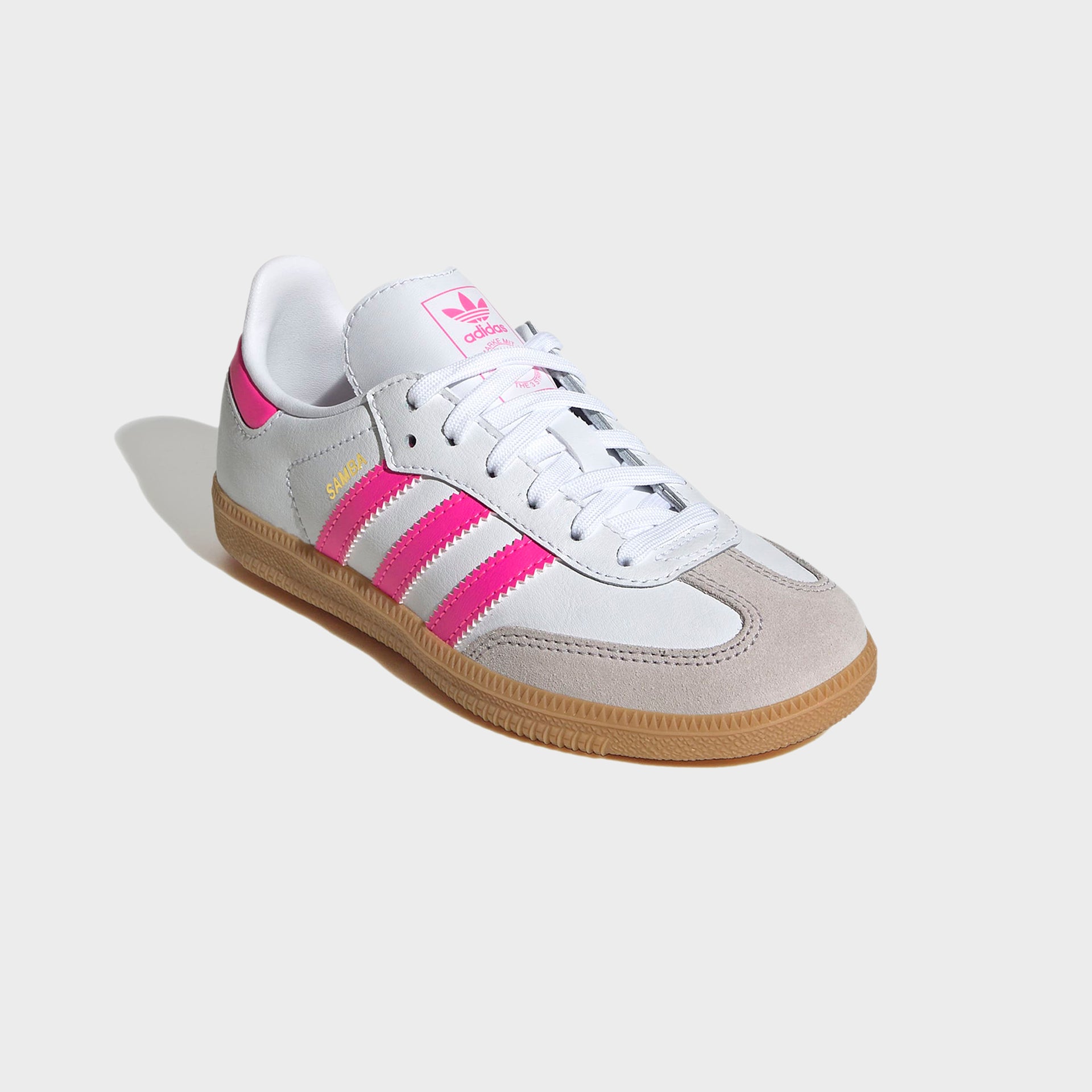 adidas Kids Samba  OG - White / Lucid Pink / Gum 3
