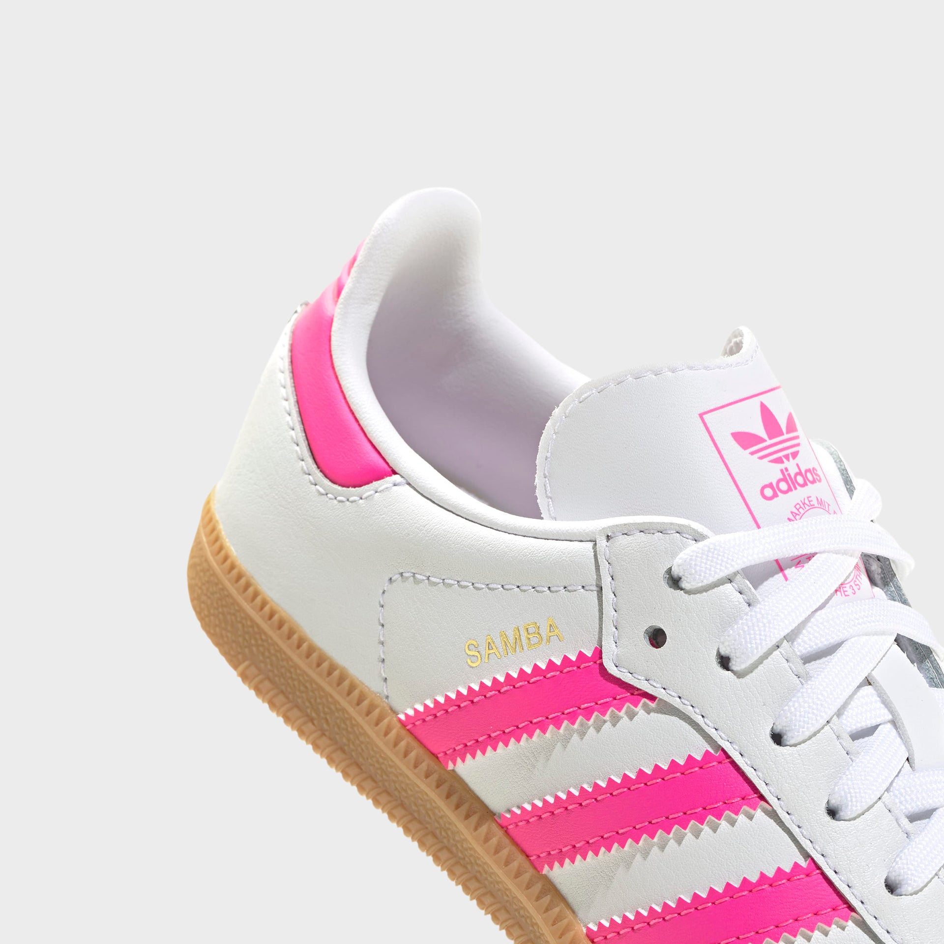 adidas Kids Samba  OG - White / Lucid Pink / Gum 3