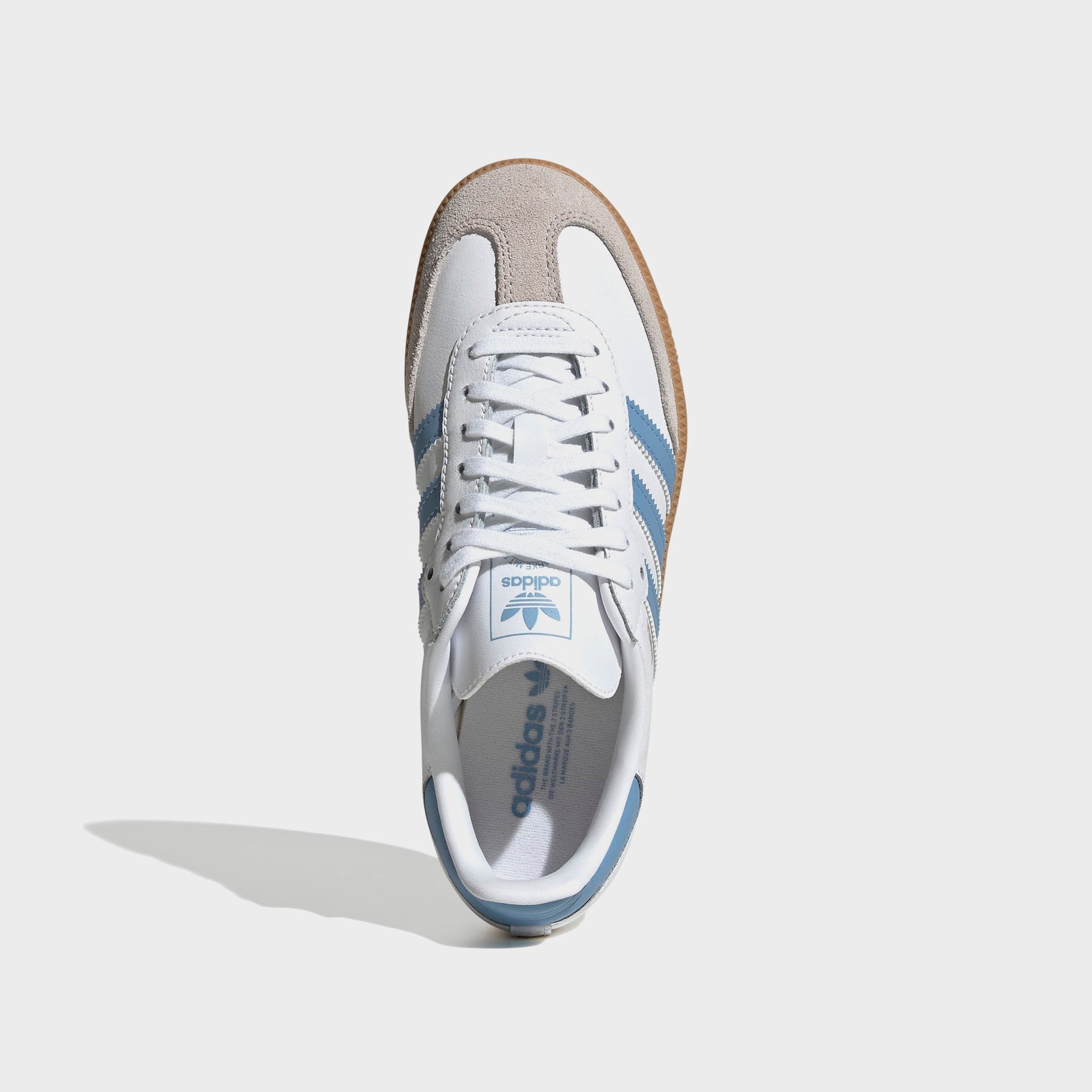 adidas GS Samba OG - White / Ash Blue / Gum 3