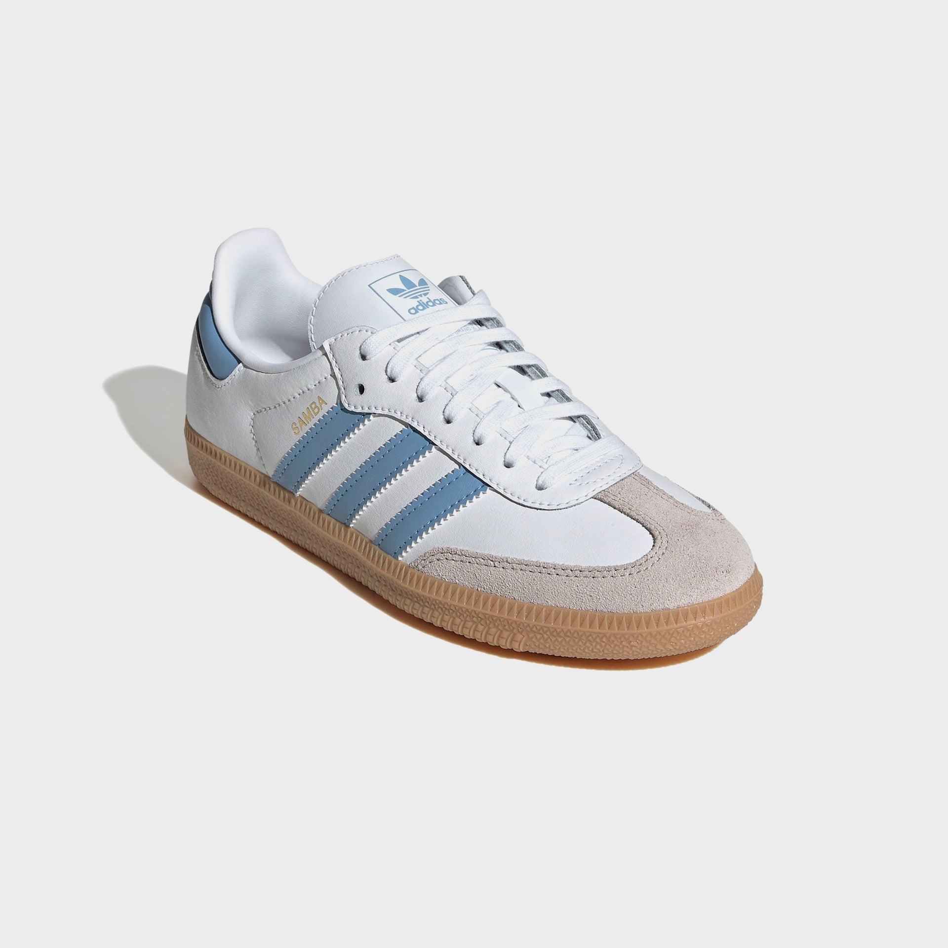 adidas GS Samba OG - White / Ash Blue / Gum 3