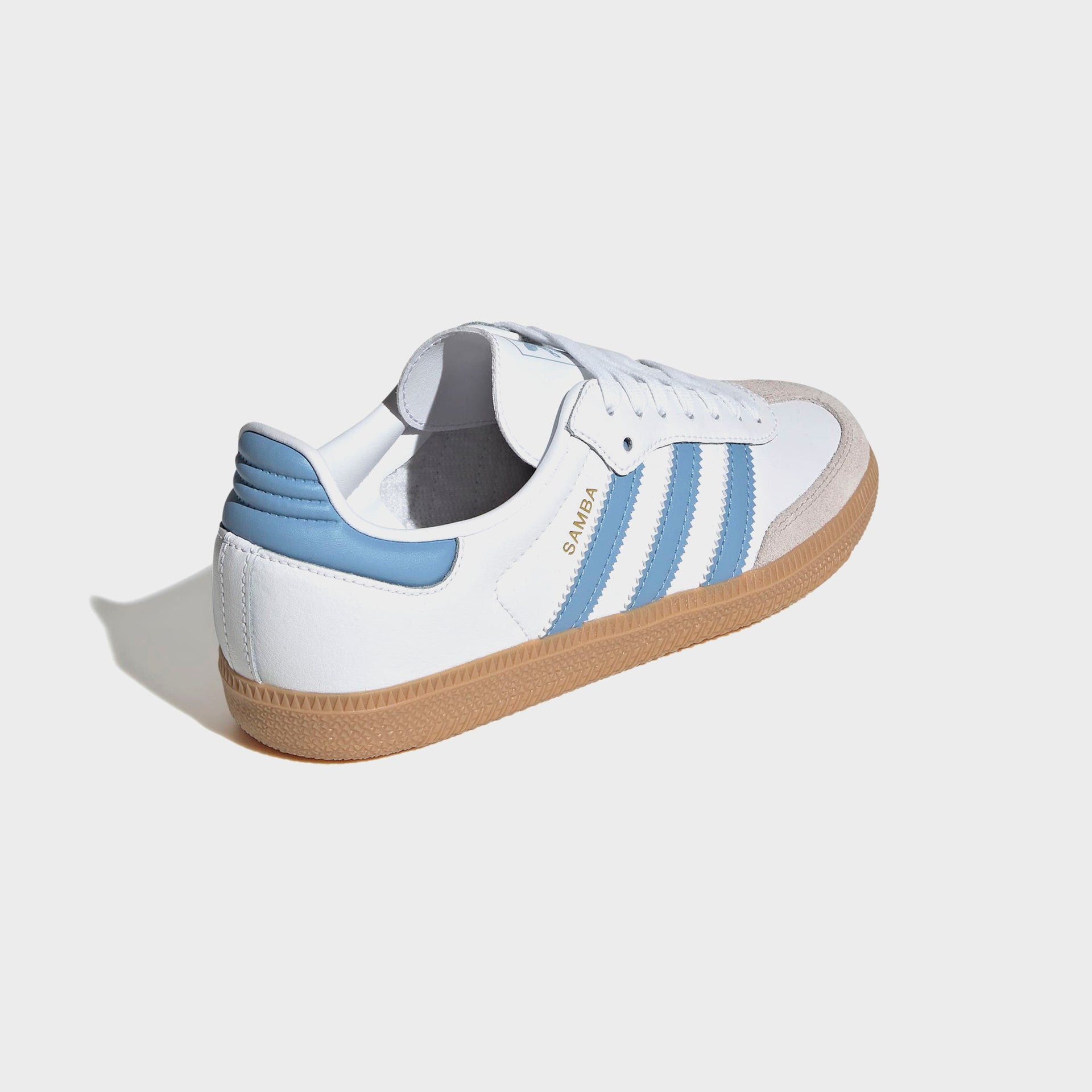 adidas GS Samba OG - White / Ash Blue / Gum 3