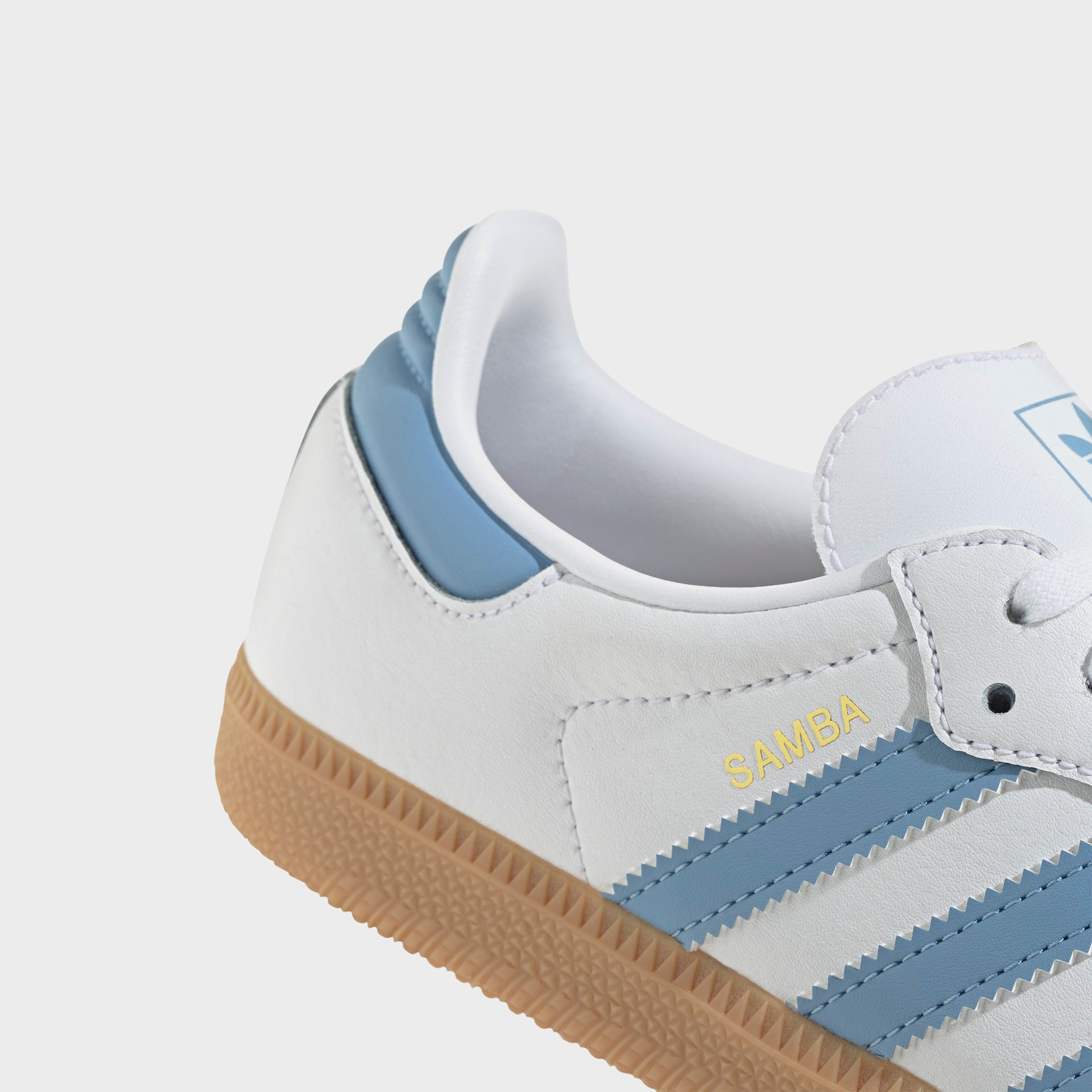 adidas GS Samba OG - White / Ash Blue / Gum 3