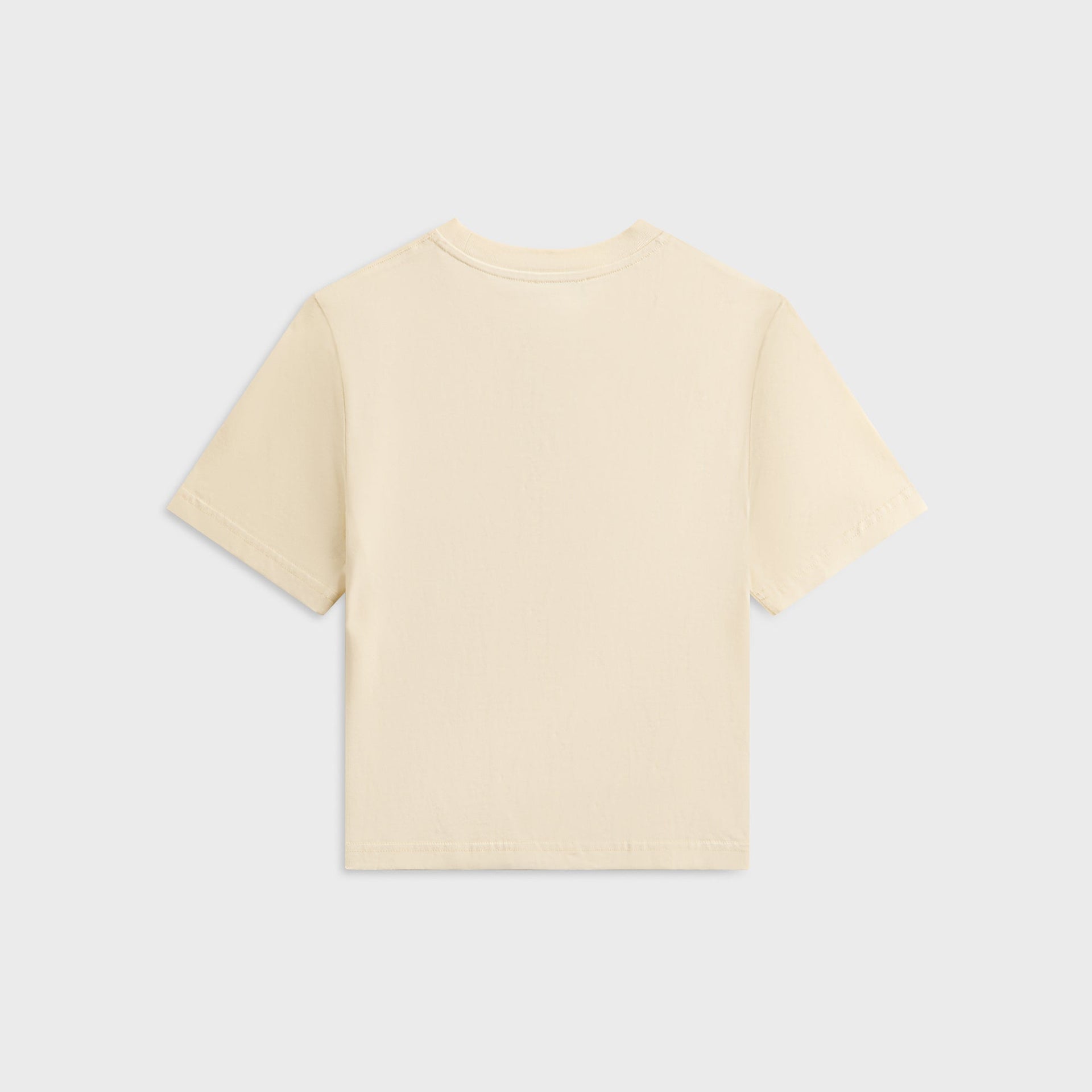 JW Anderson Anchor Embroidery Panelled Cropped Tee in Buttermilk