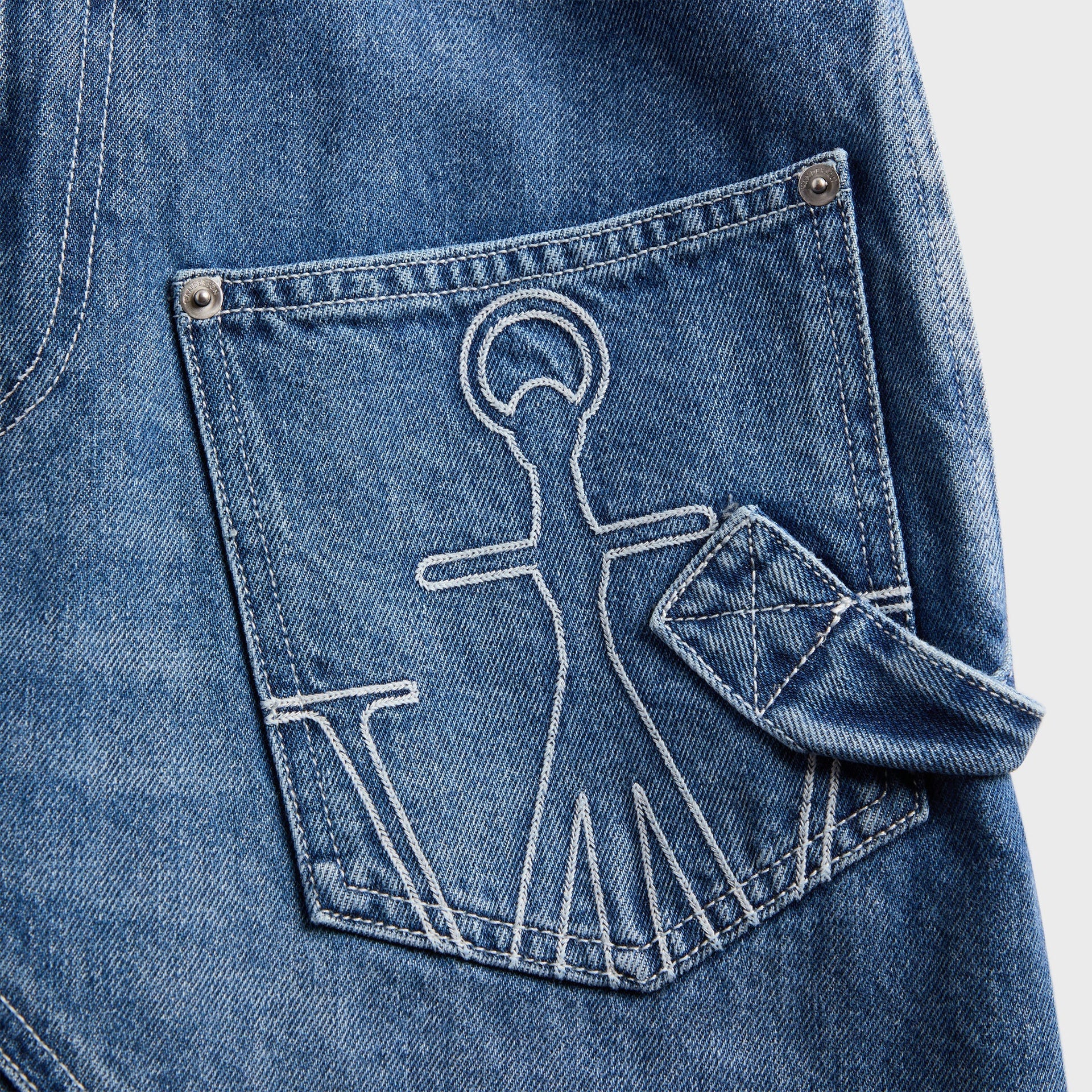 JW Anderson Twisted Workwear Jeans in Light Blue