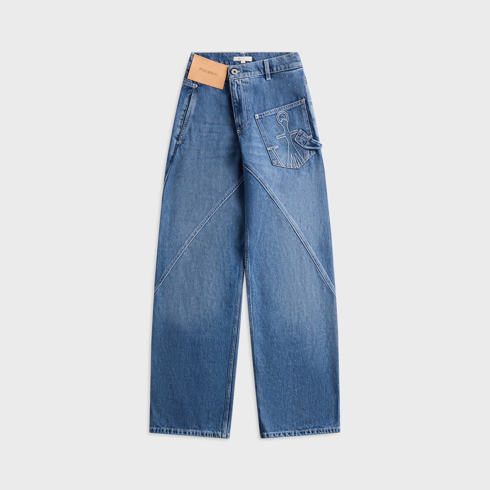 JW Anderson Twisted Workwear Jeans in Light Blue