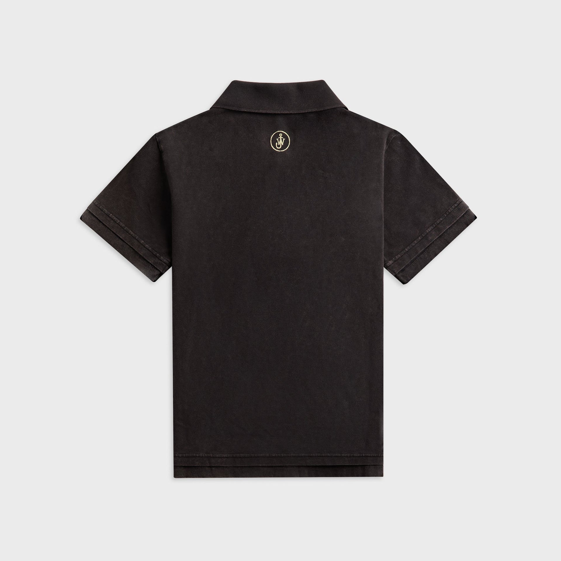 JW Anderson Layered Short Sleeve Polo Top in Black