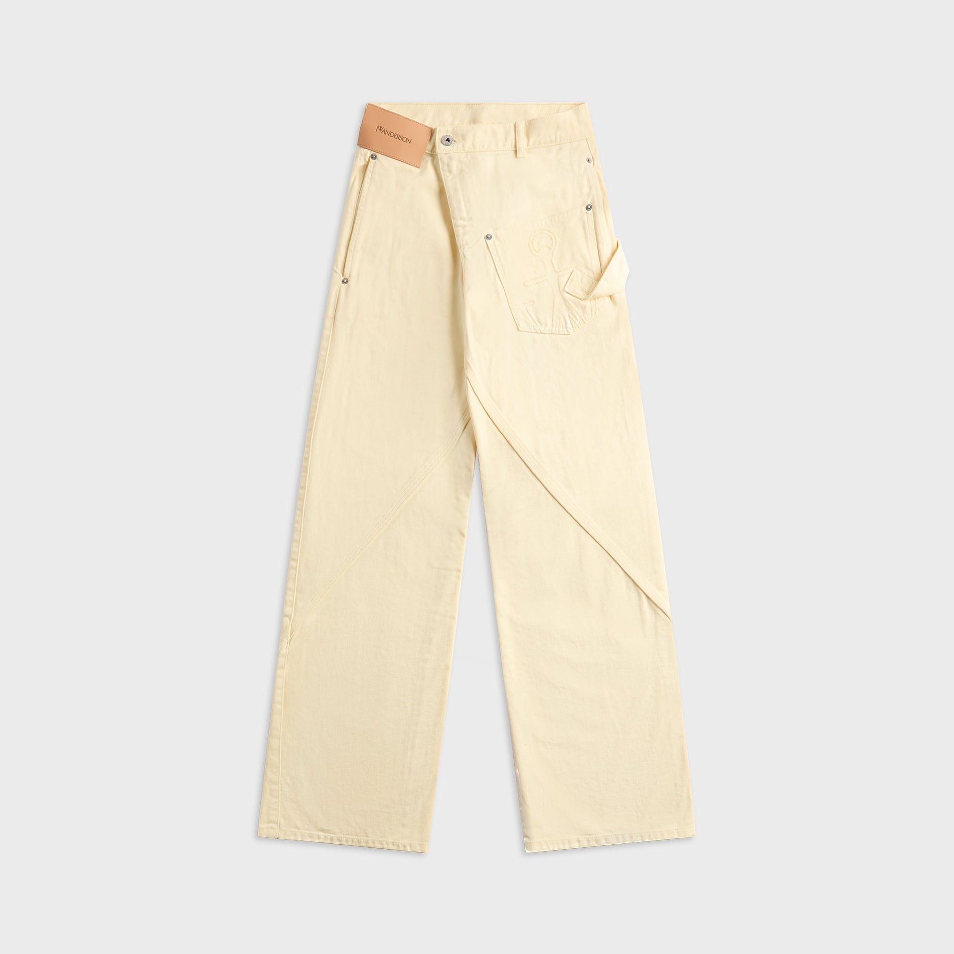 JW Anderson Twisted Workwear Trousers in Lemon