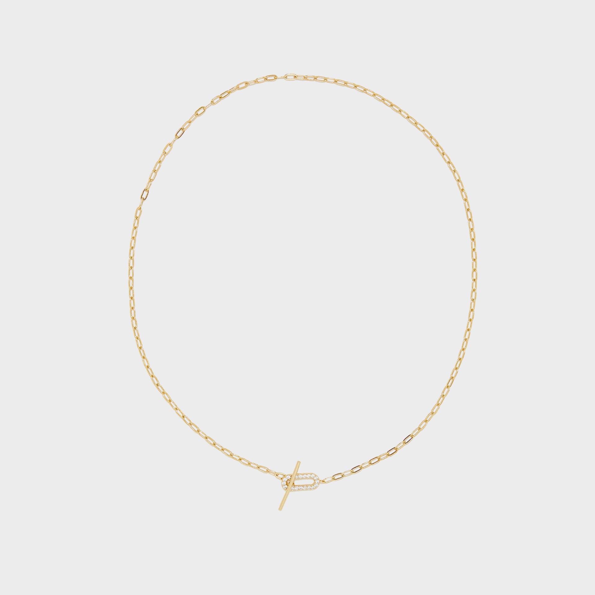 SHASHI Jade Pave Necklace - Gold