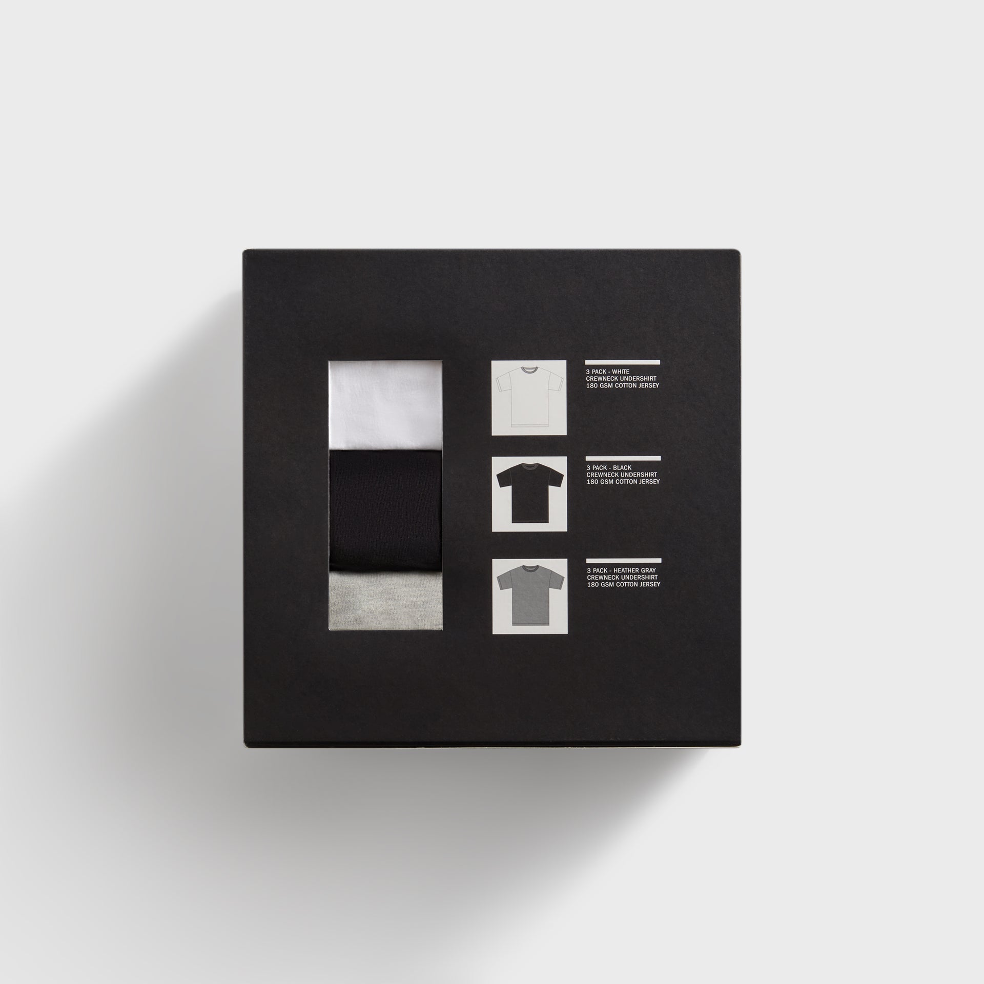 Kith 3-Pack Undershirt - White / Heather Grey / Black