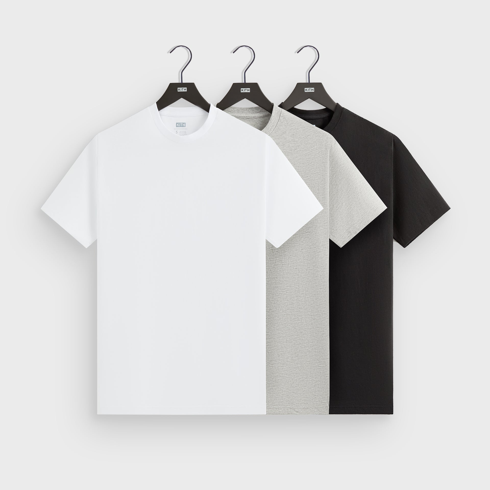 Kith 3-Pack Undershirt - White / Heather Grey / Black