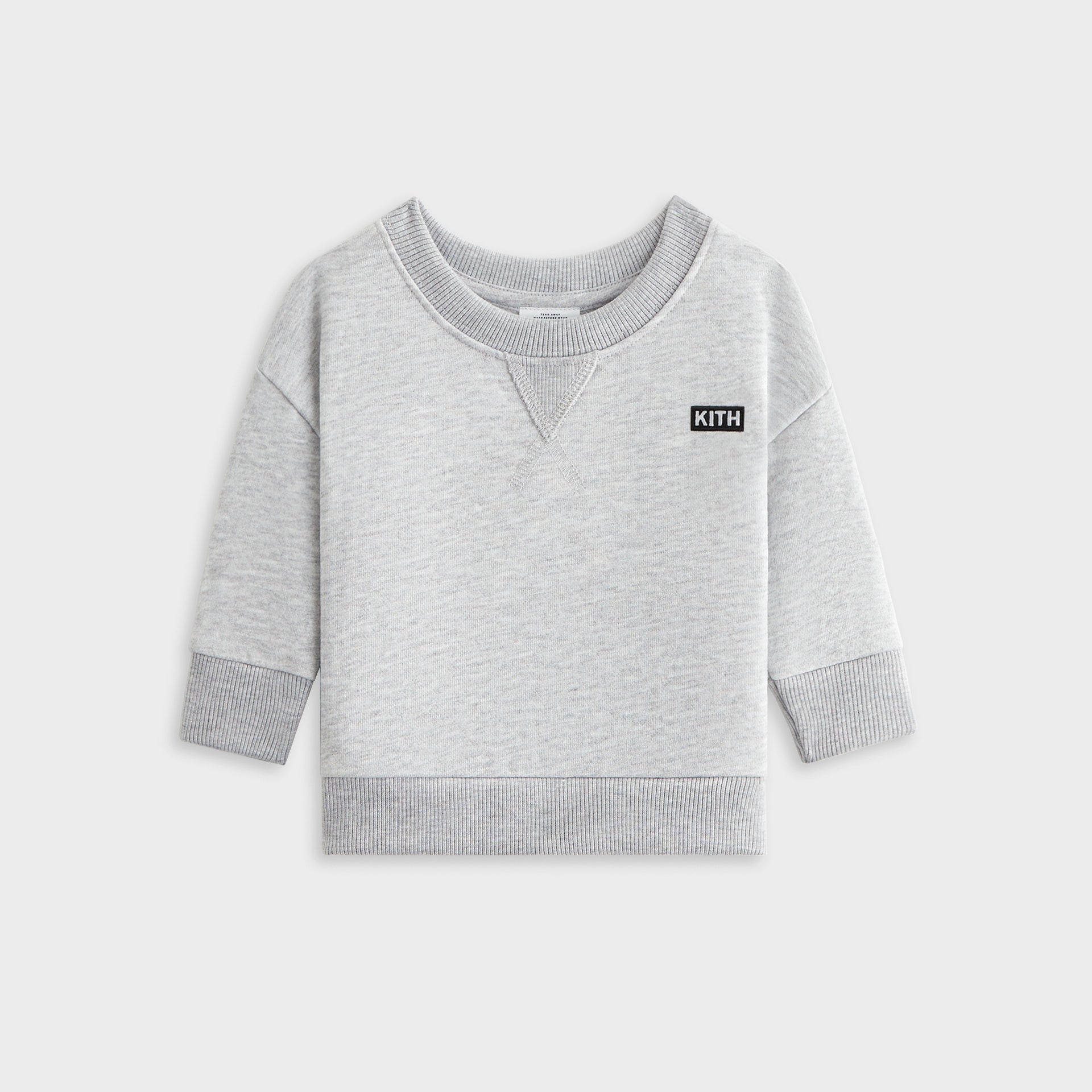 Kith Baby Long Sleeve Nelson Crewneck - Light Heather Grey