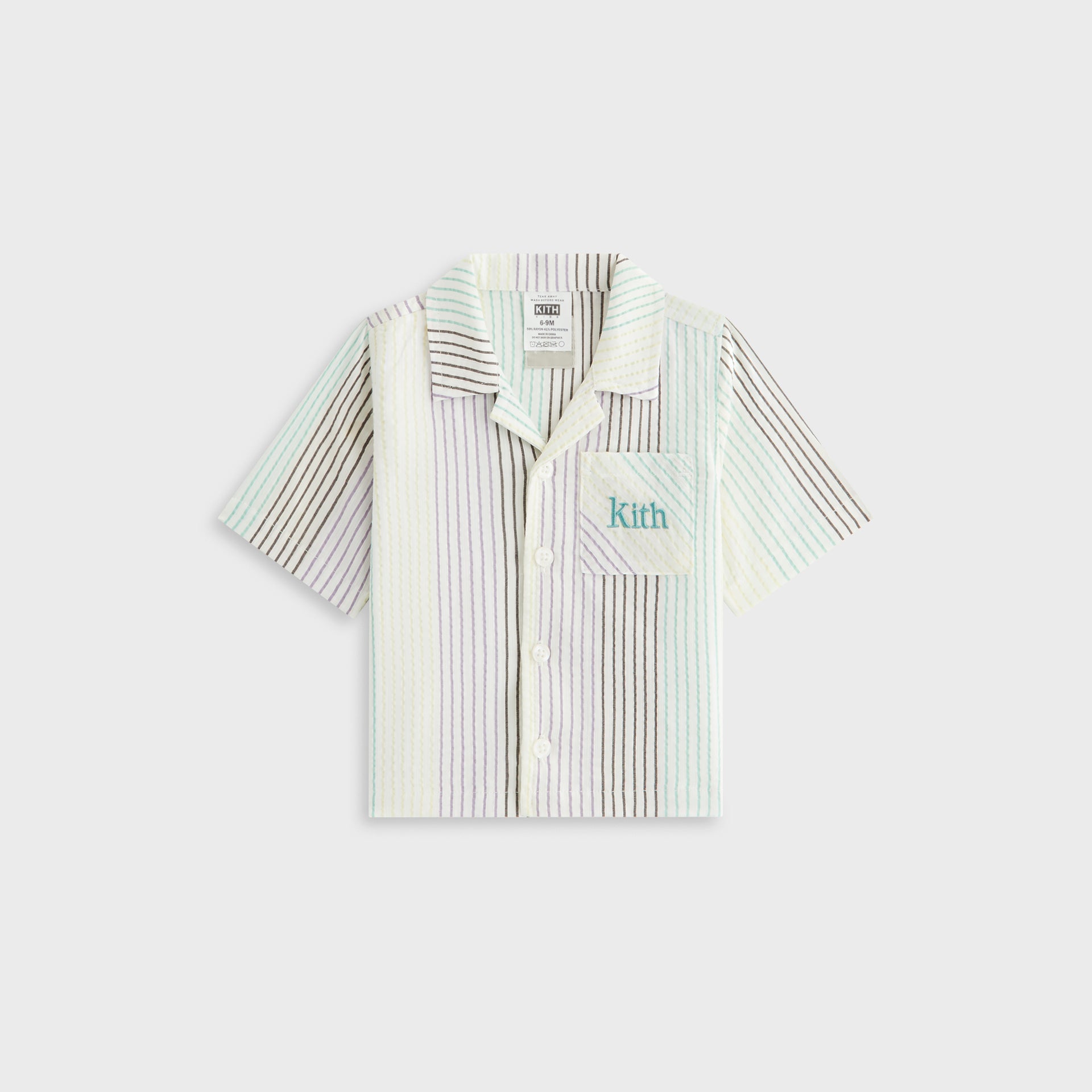 Kith Baby Striped Thompson Camp Shirt in Mykonos