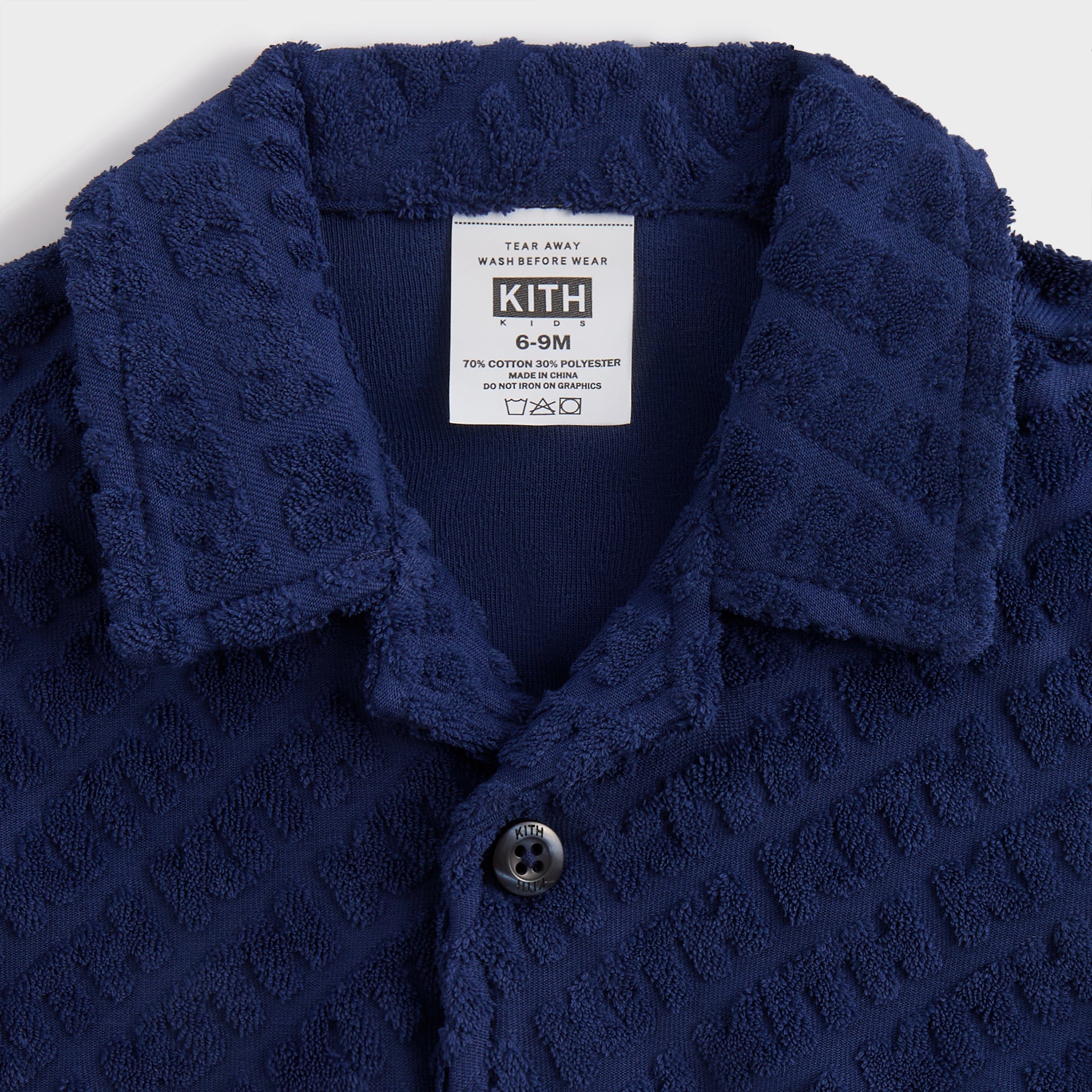 Kith Baby Monogram Terry Camp Shirt - Screen