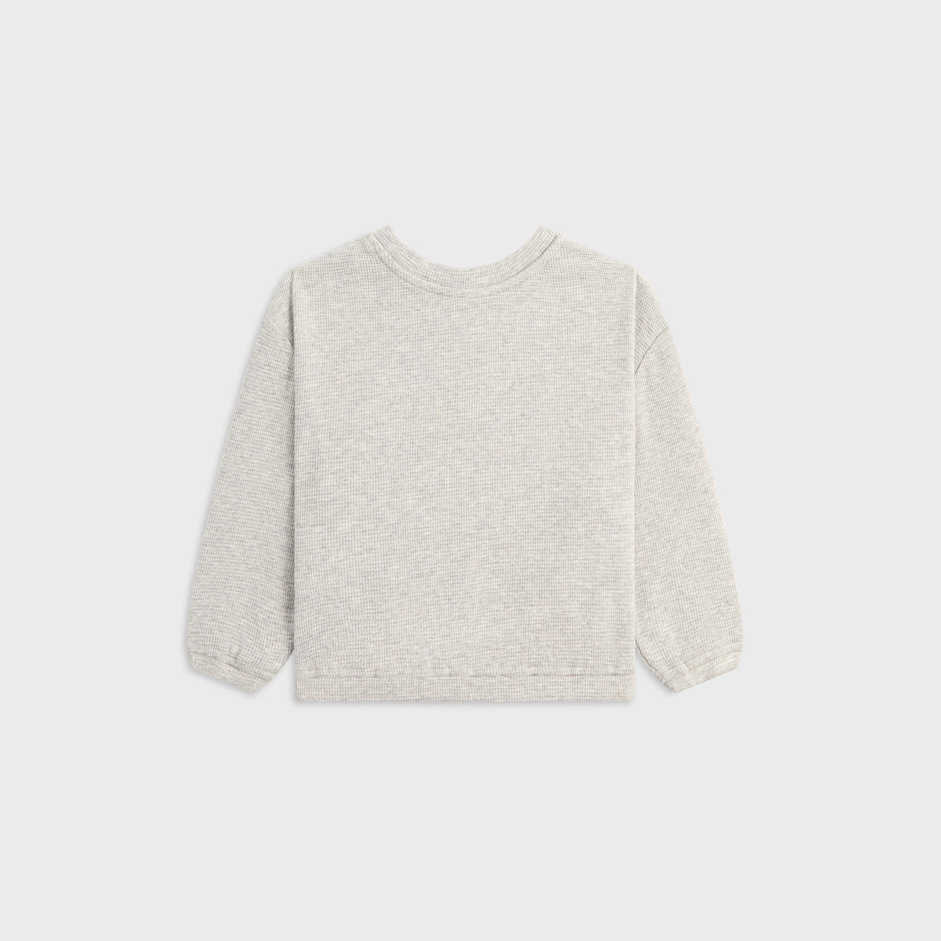 Kith Baby Waffle Nelson Crewneck - Light Heather Grey