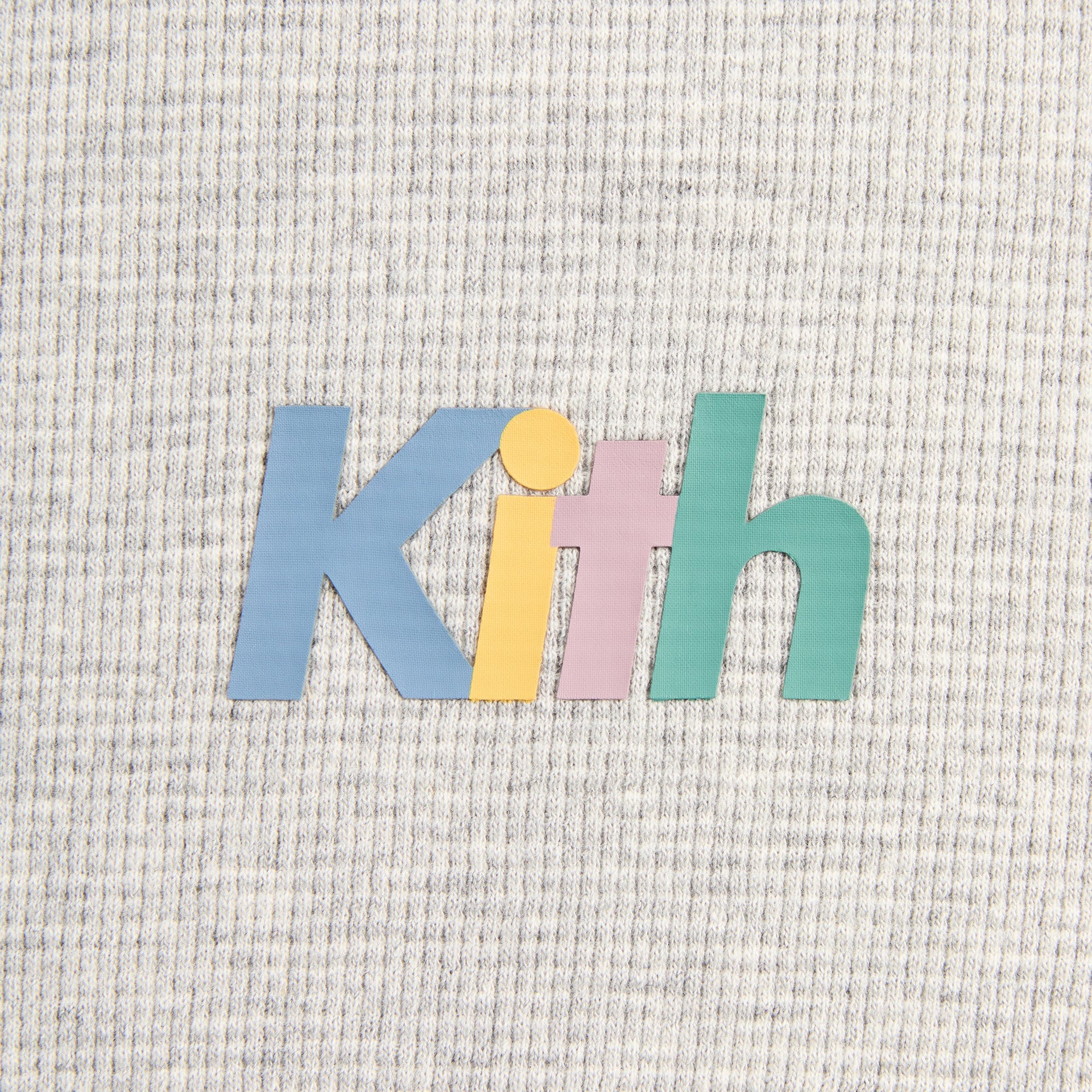 Kith Baby Waffle Nelson Crewneck - Light Heather Grey