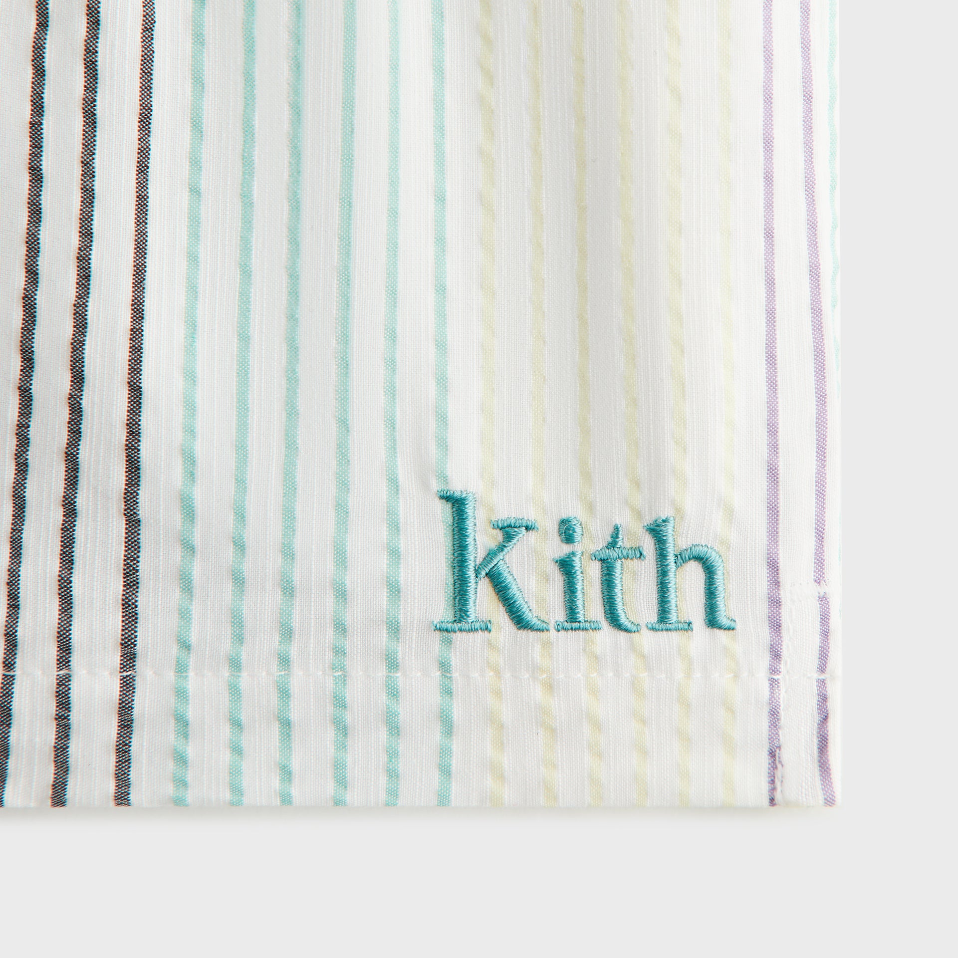 Kith Baby Striped Thompson Camp Short in Mykonos