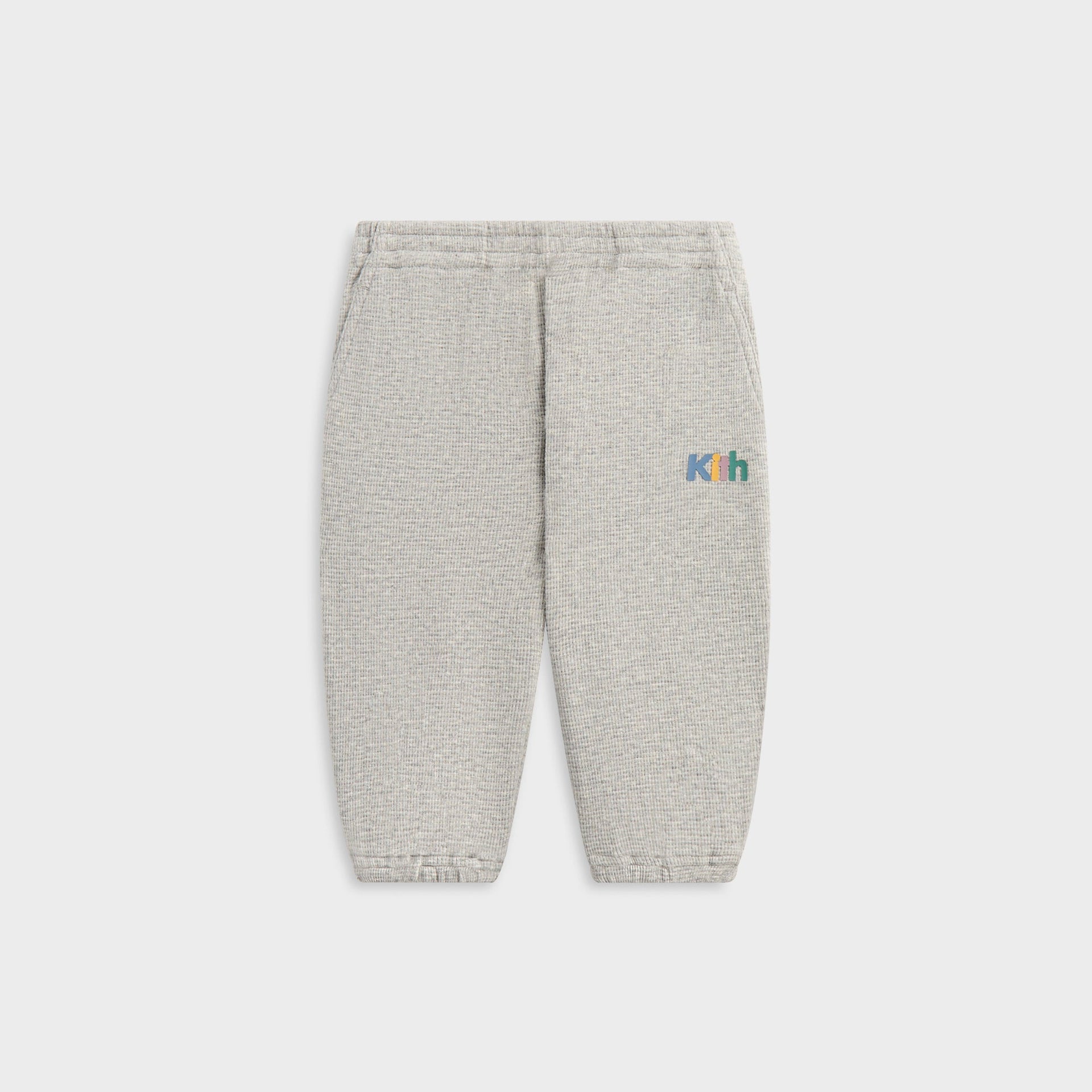 Kith Baby Waffle Nelson Sweatpant - Light Heather Grey