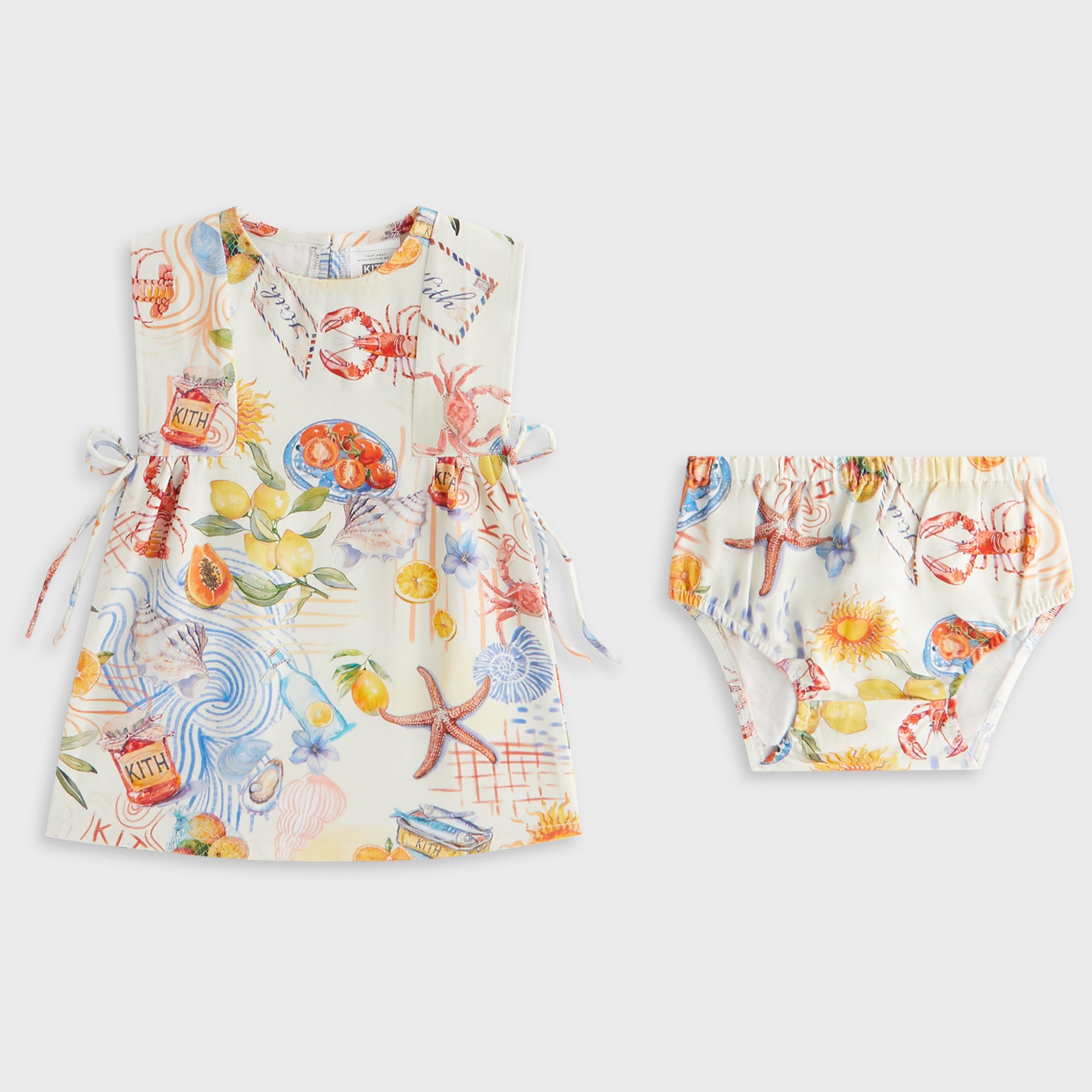 Kith Baby Summer Picnic Dress Bloomer Set - Sandrift